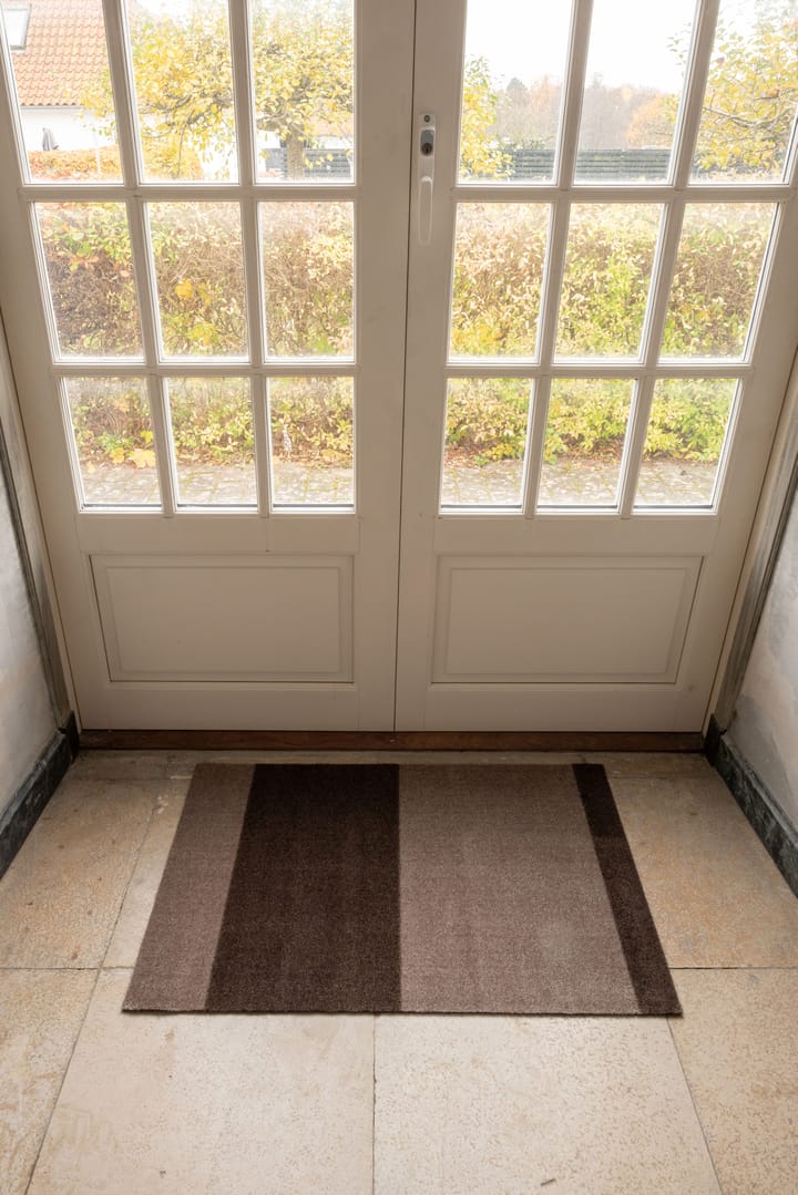 Stripes dørmatte horisontal, Sand-brown, 60 x 90 cm tica copenhagen