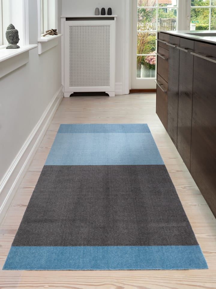 Stripes entréteppe horisontal, Blue-steel grey, 90 x 200 cm tica copenhagen