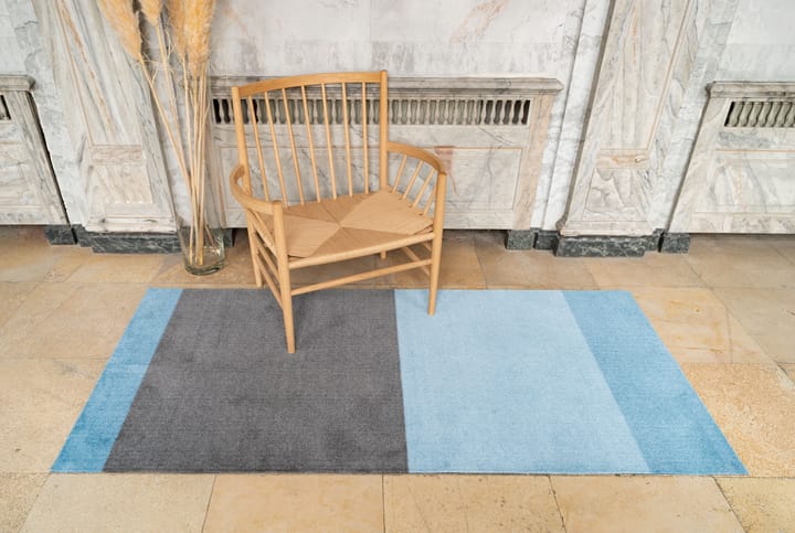 Stripes entréteppe horisontal, Blue-steel grey, 90 x 200 cm tica copenhagen