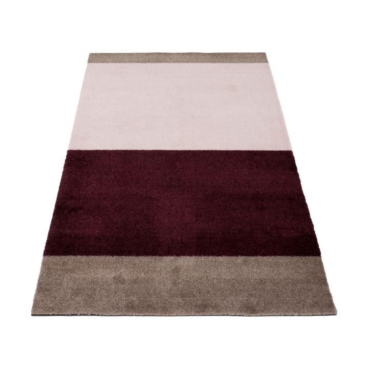 Stripes entréteppe horisontal - Bordeaux-rose-sand, 67x120 cm - Tica copenhagen