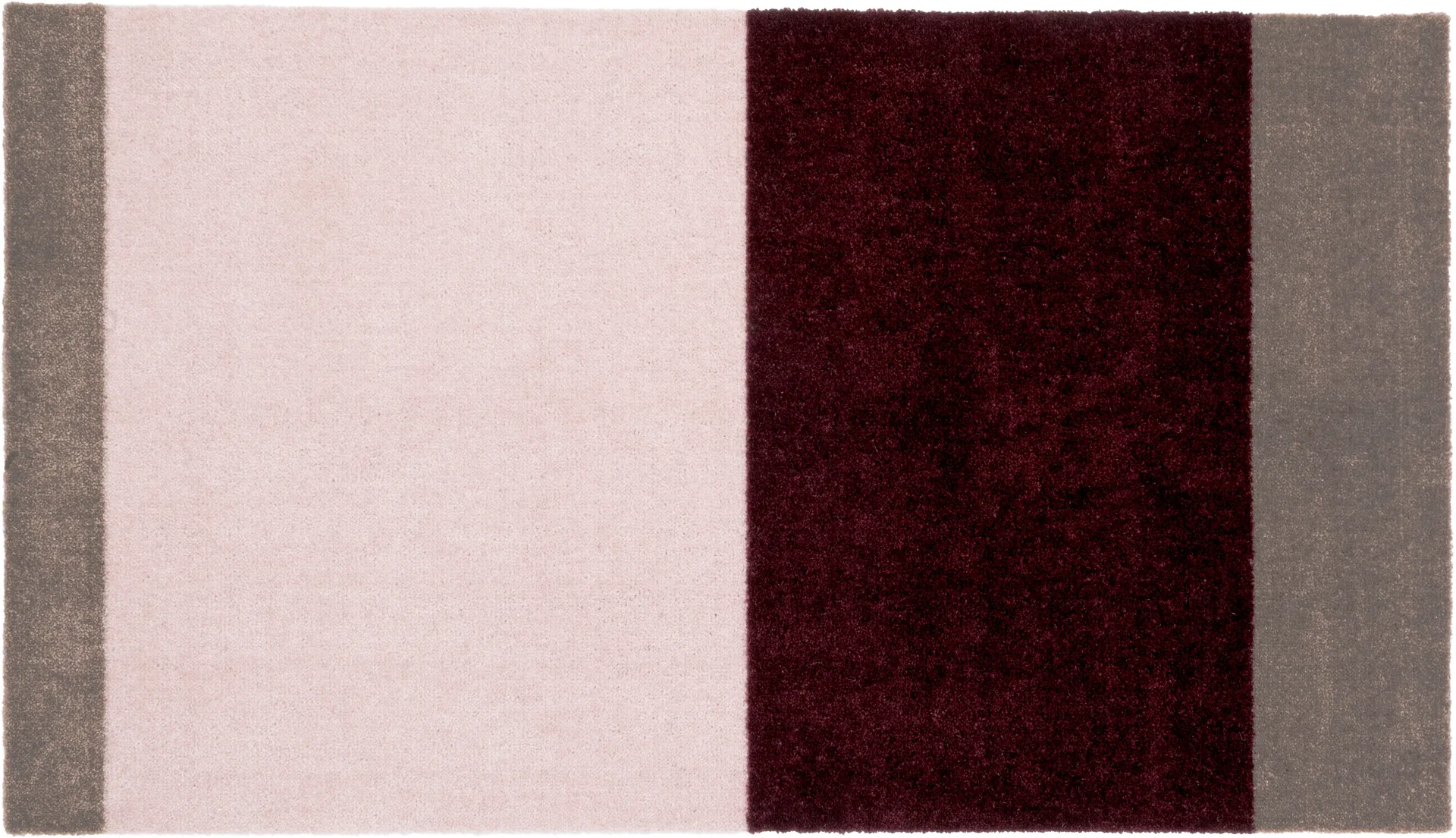 Stripes entréteppe horisontal, Bordeaux-rose-sand, 67x120 cm tica copenhagen