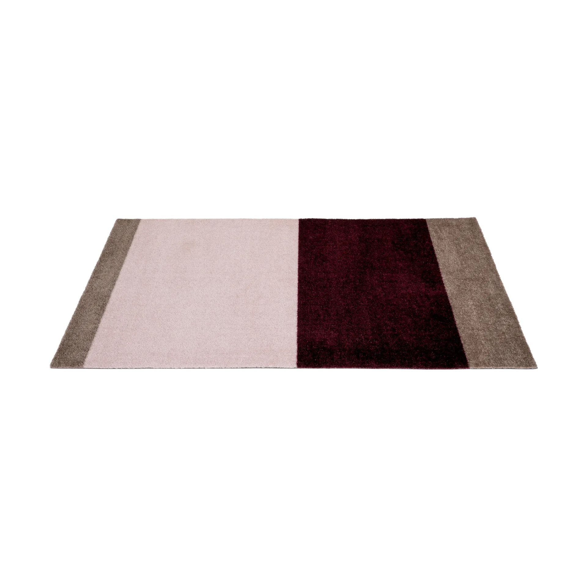 Stripes entréteppe horisontal, Bordeaux-rose-sand, 67x120 cm tica copenhagen
