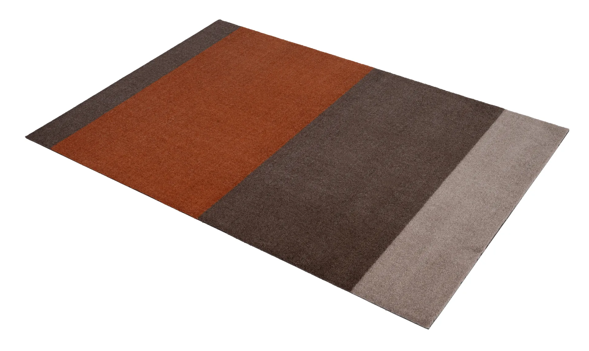 Stripes entréteppe horisontal, Brown-terrakotta, 90 x 130 cm tica copenhagen