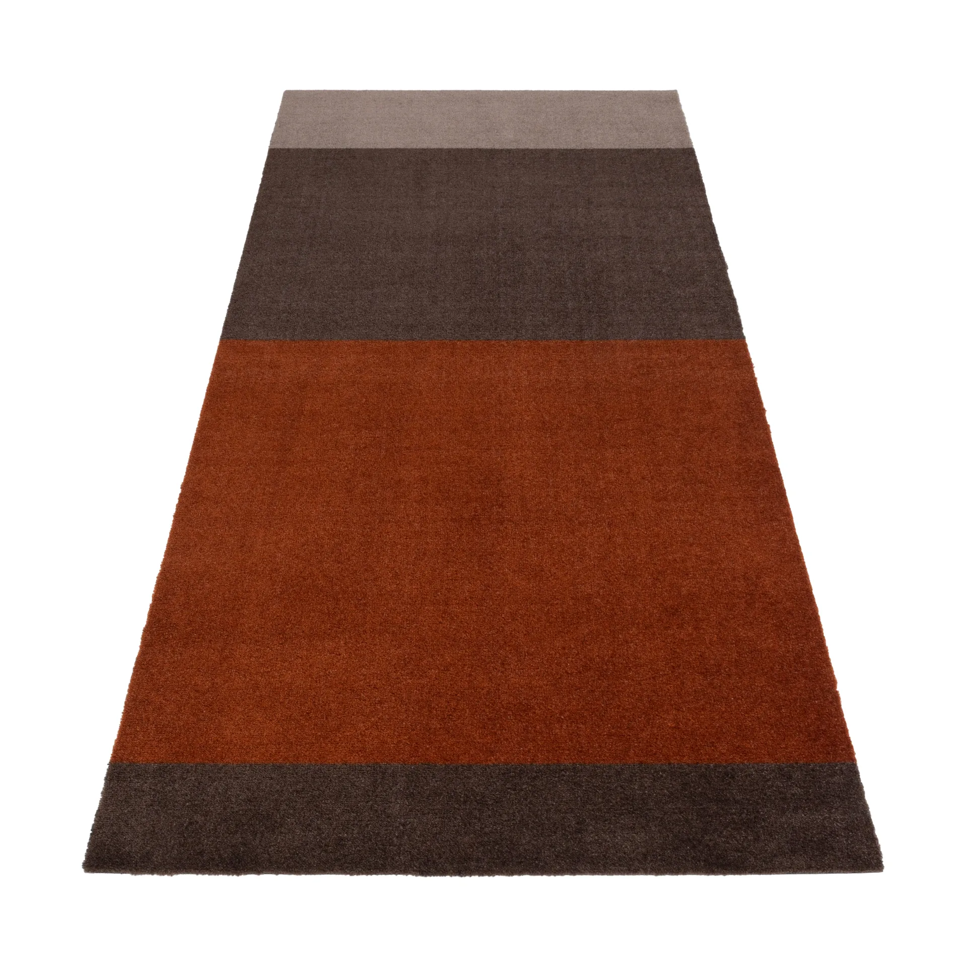 Stripes entréteppe horisontal, Brown-terrakotta, 90 x 200 cm tica copenhagen