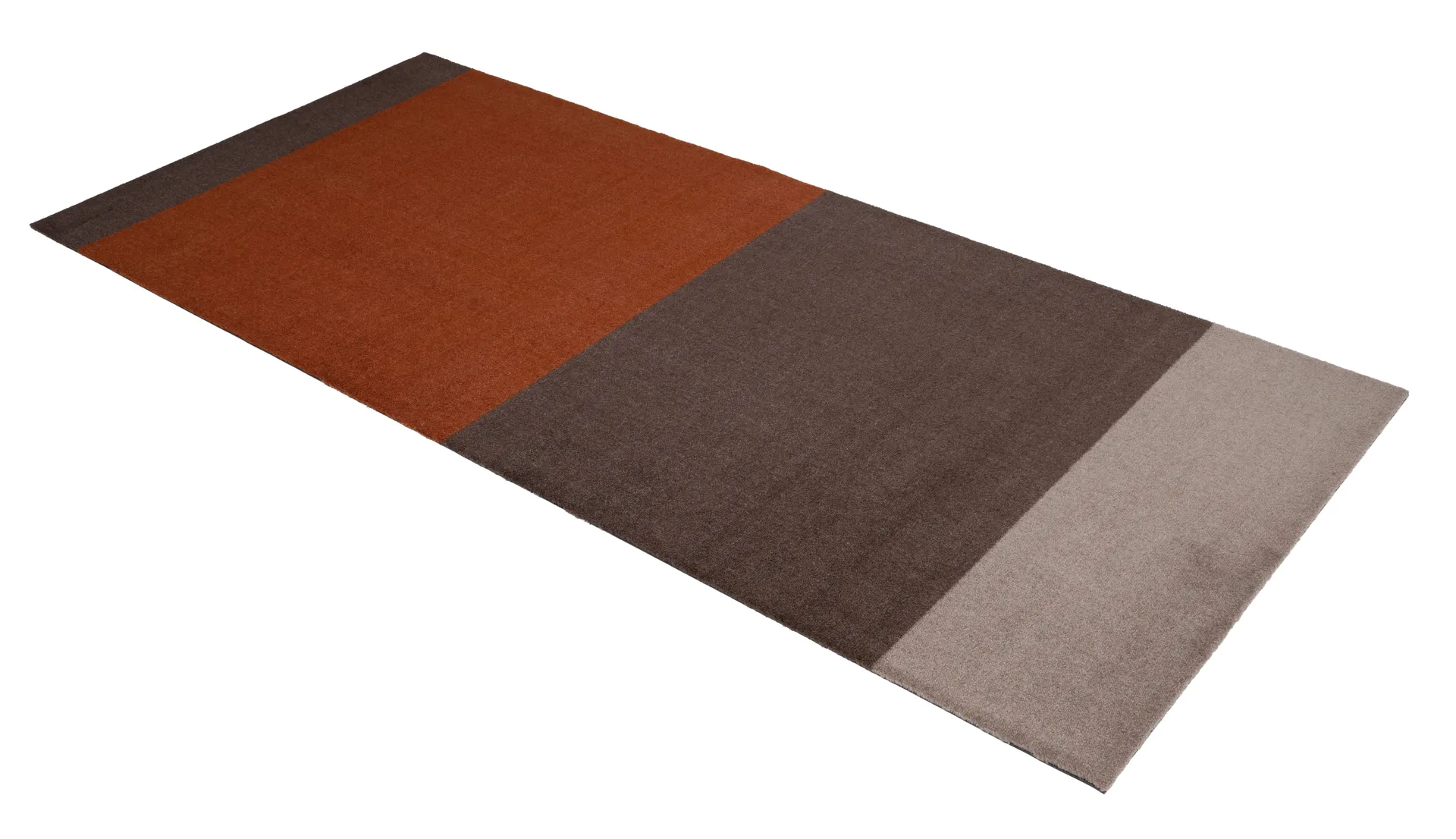 Stripes entréteppe horisontal, Brown-terrakotta, 90 x 200 cm tica copenhagen
