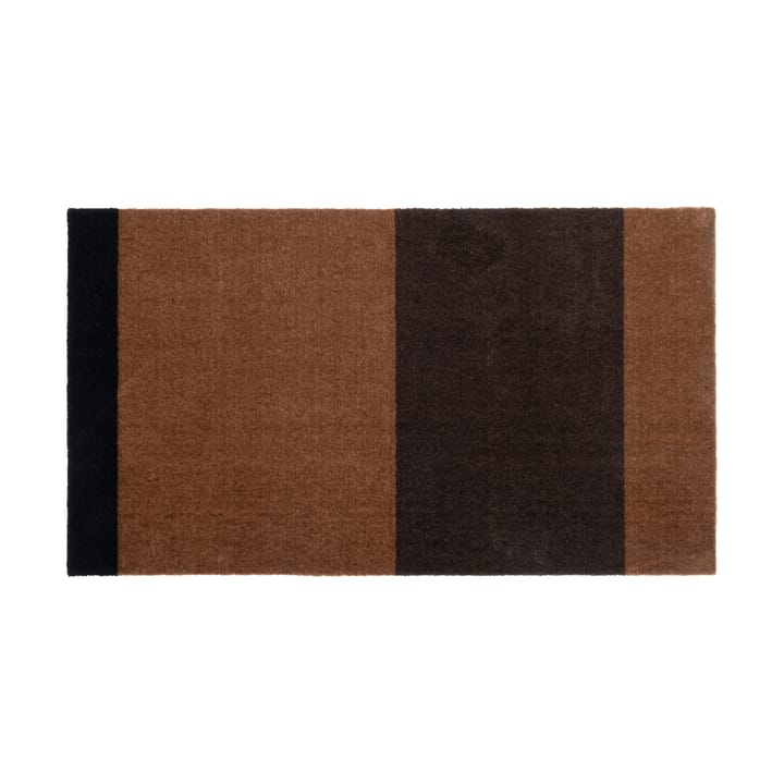 Stripes entréteppe horisontal - Cognac-dark brown-black, 67x120 cm - Tica copenhagen