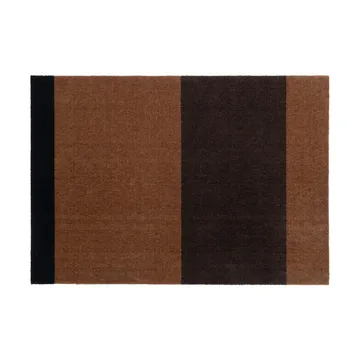 Stripes entréteppe horisontal - Cognac-dark brown-black, 90x130 cm - tica copenhagen