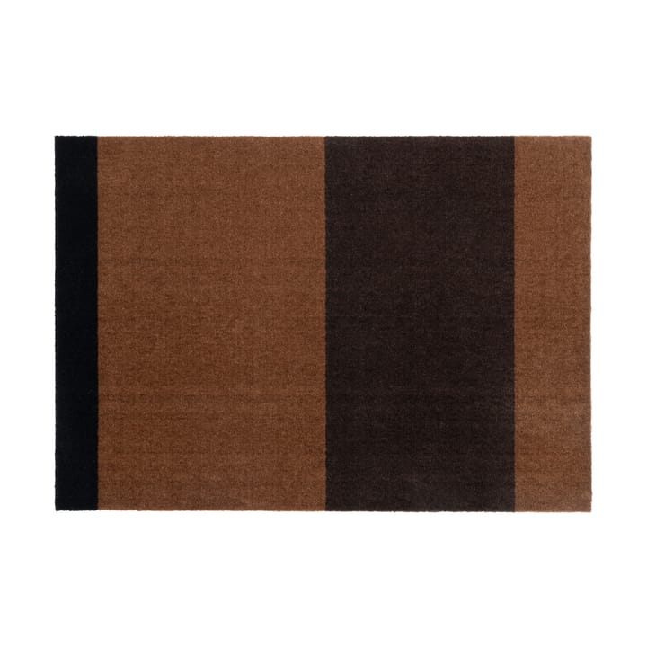Stripes entréteppe horisontal - Cognac-dark brown-black, 90x130 cm - Tica copenhagen