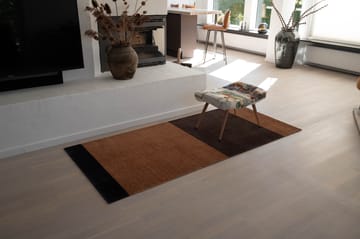 Stripes entréteppe horisontal - Cognac-dark brown-black, 90x200 cm - tica copenhagen