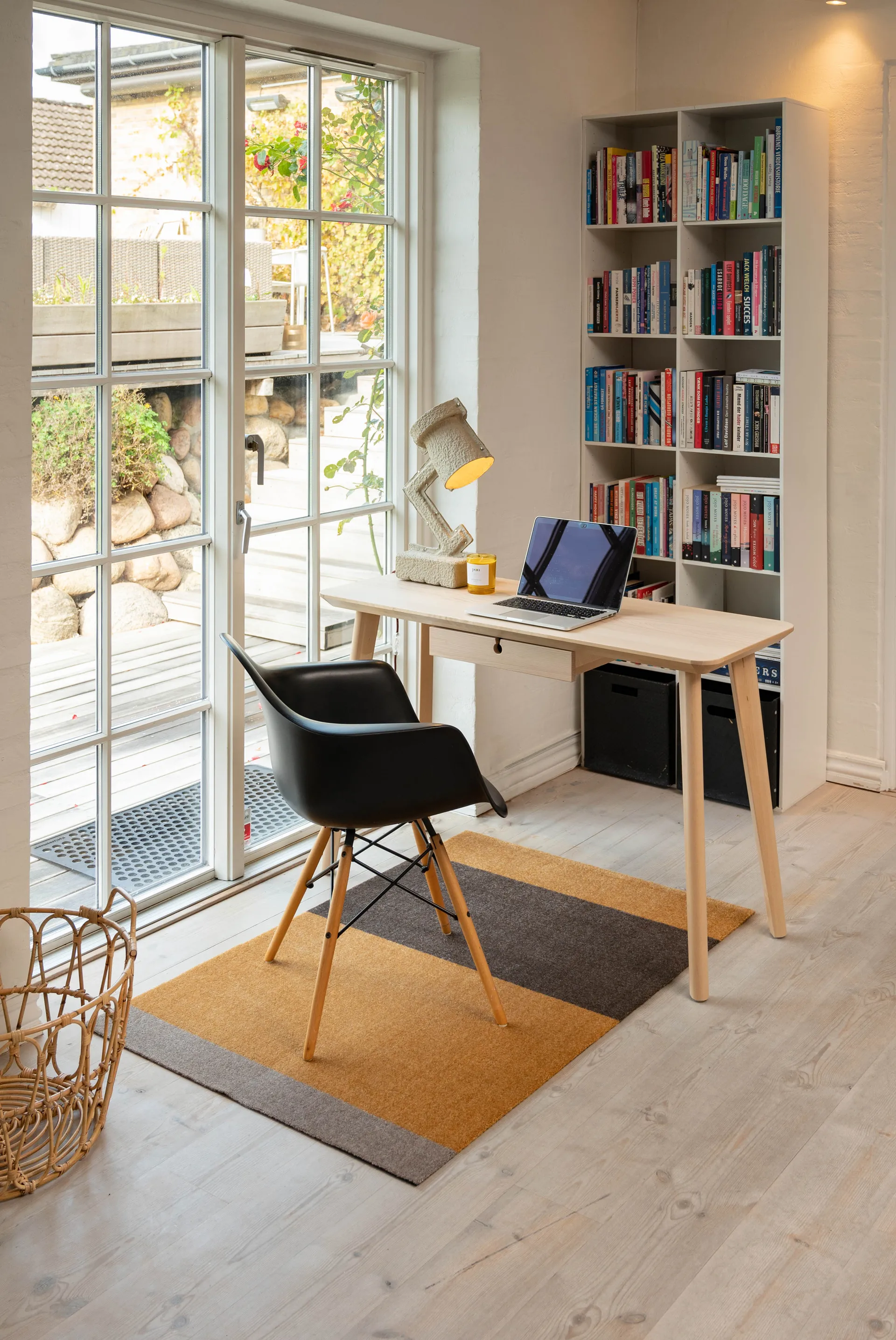 Stripes entréteppe horisontal, Dijon-brown-sand, 90 x 130 cm tica copenhagen