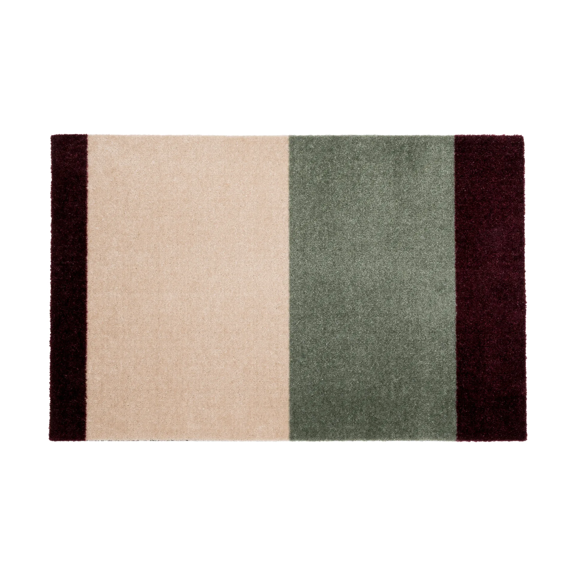 Stripes entréteppe horisontal, Green-ivory-bordeaux, 67x120 cm tica copenhagen