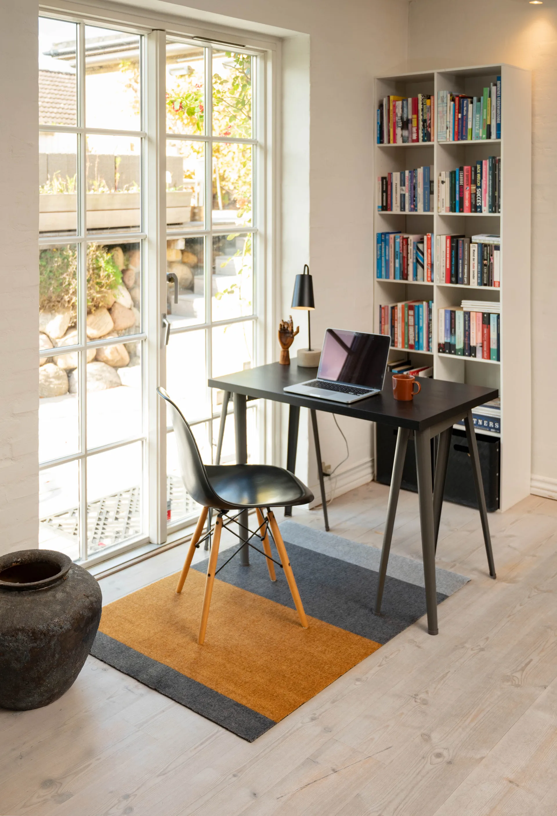 Stripes entréteppe horisontal, Grey-grey-dijon, 90 x 130 cm tica copenhagen