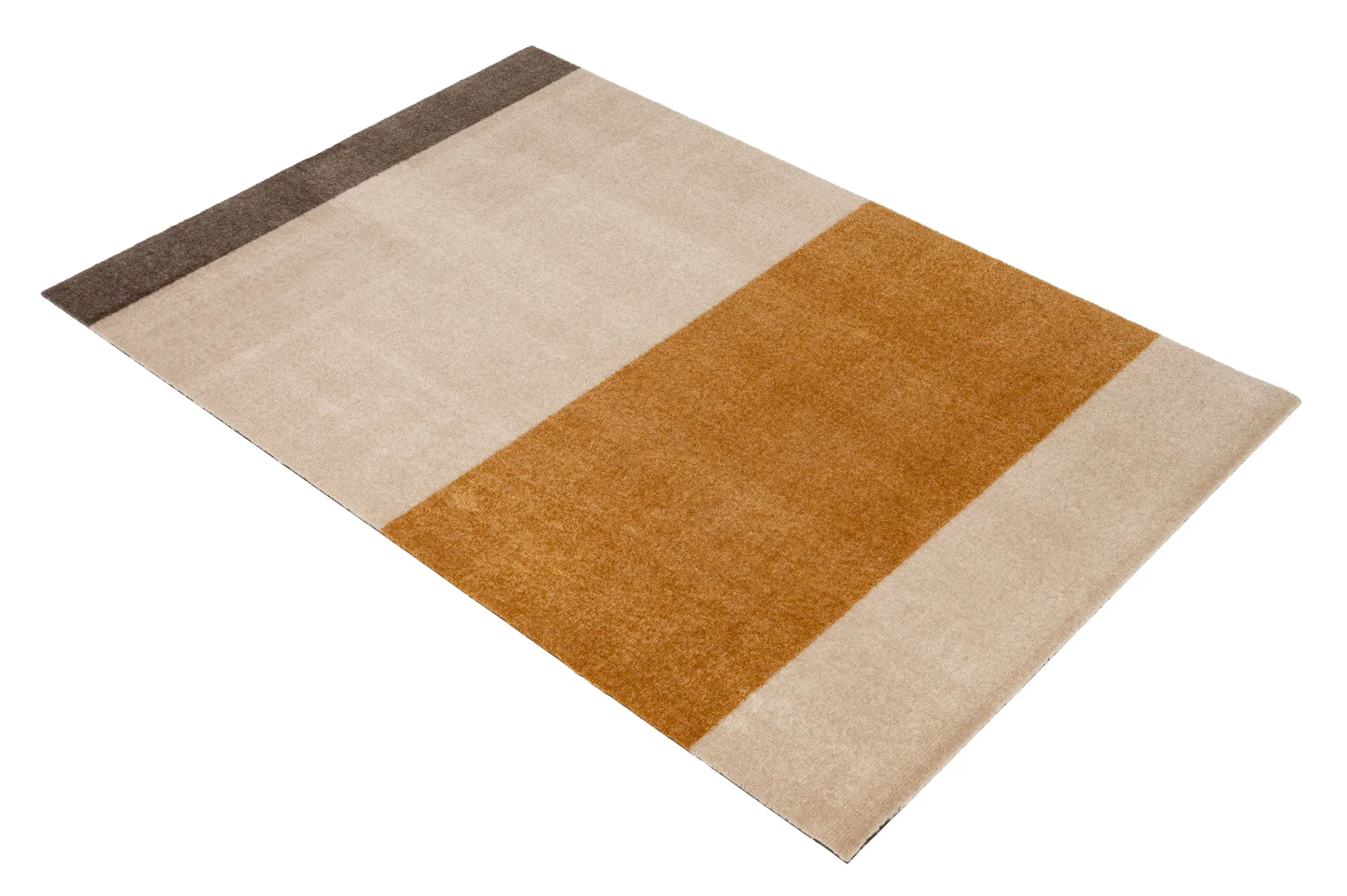 Stripes entréteppe horisontal, Ivory-dijon-brown, 90 x 130 cm tica copenhagen