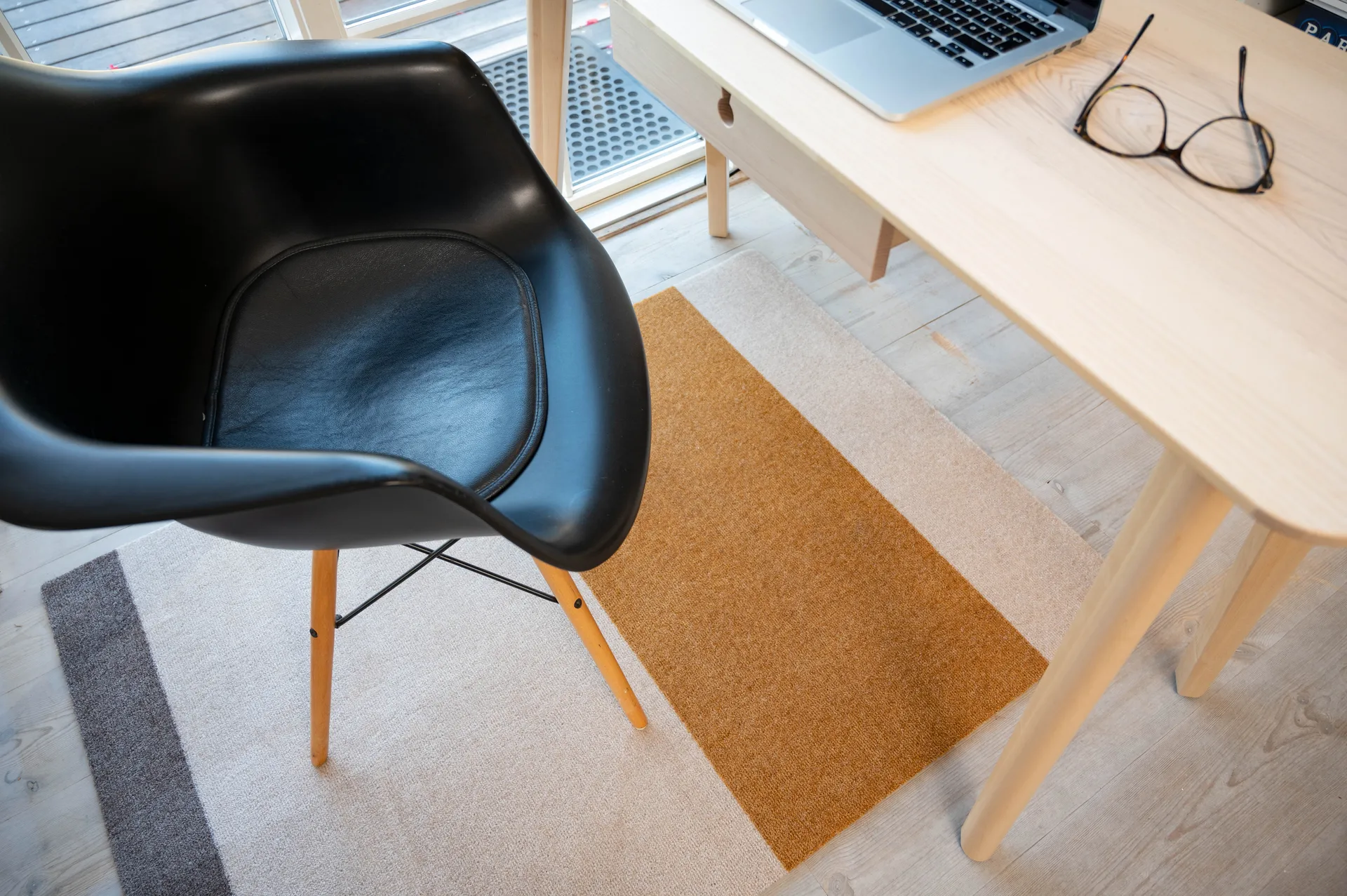 Stripes entréteppe horisontal, Ivory-dijon-brown, 90 x 130 cm tica copenhagen