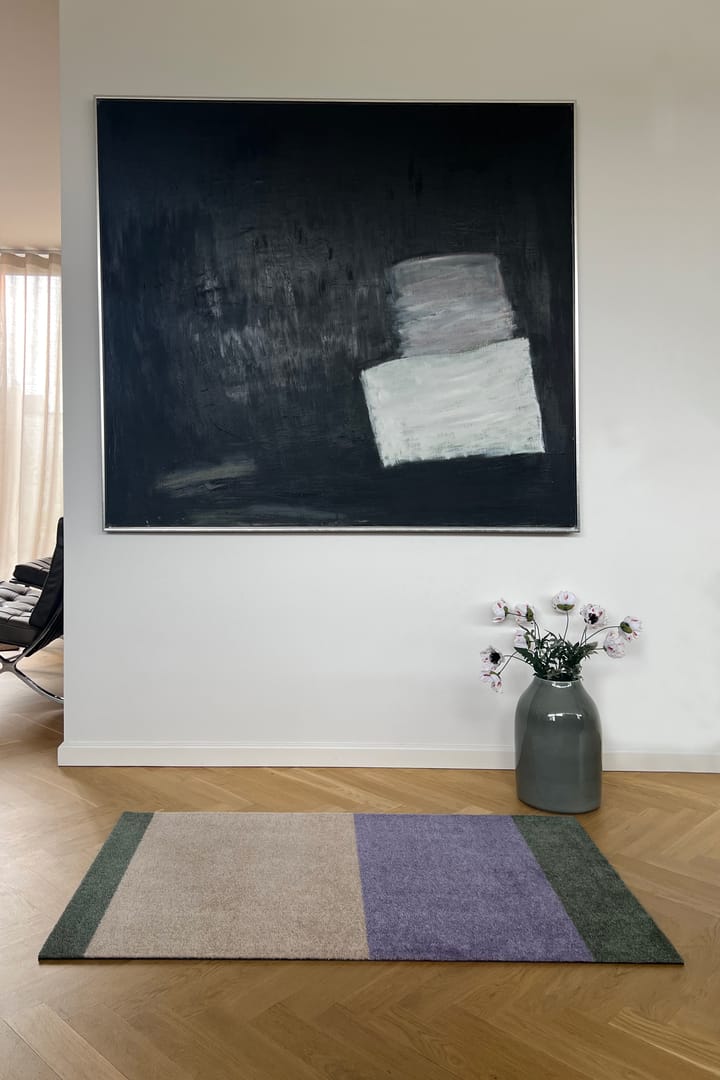 Stripes entréteppe horisontal, Lilac-ivory-green, 67x120 cm tica copenhagen
