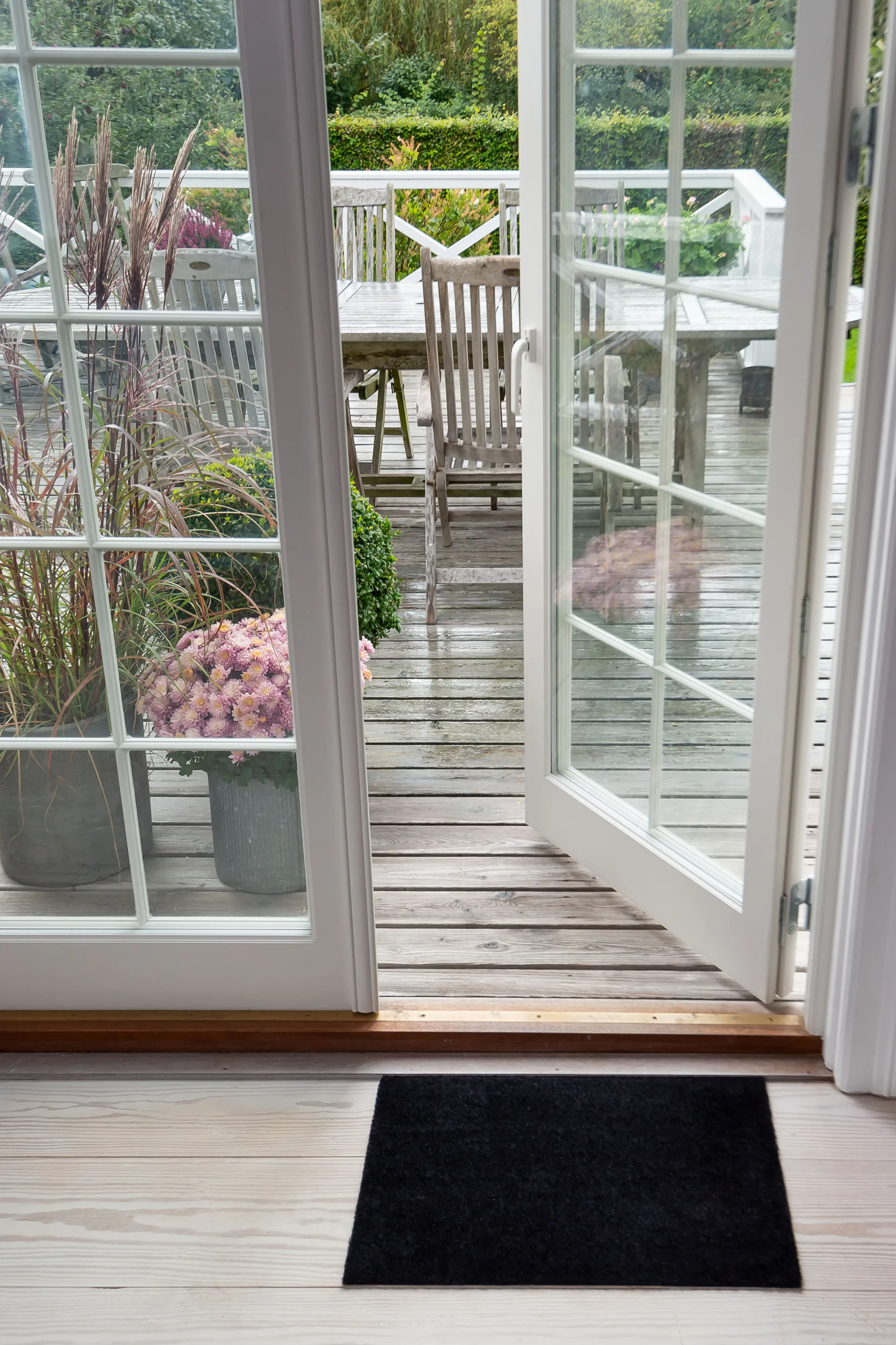 Unicolor dørmatte, Black, 40 x 60 cm tica copenhagen