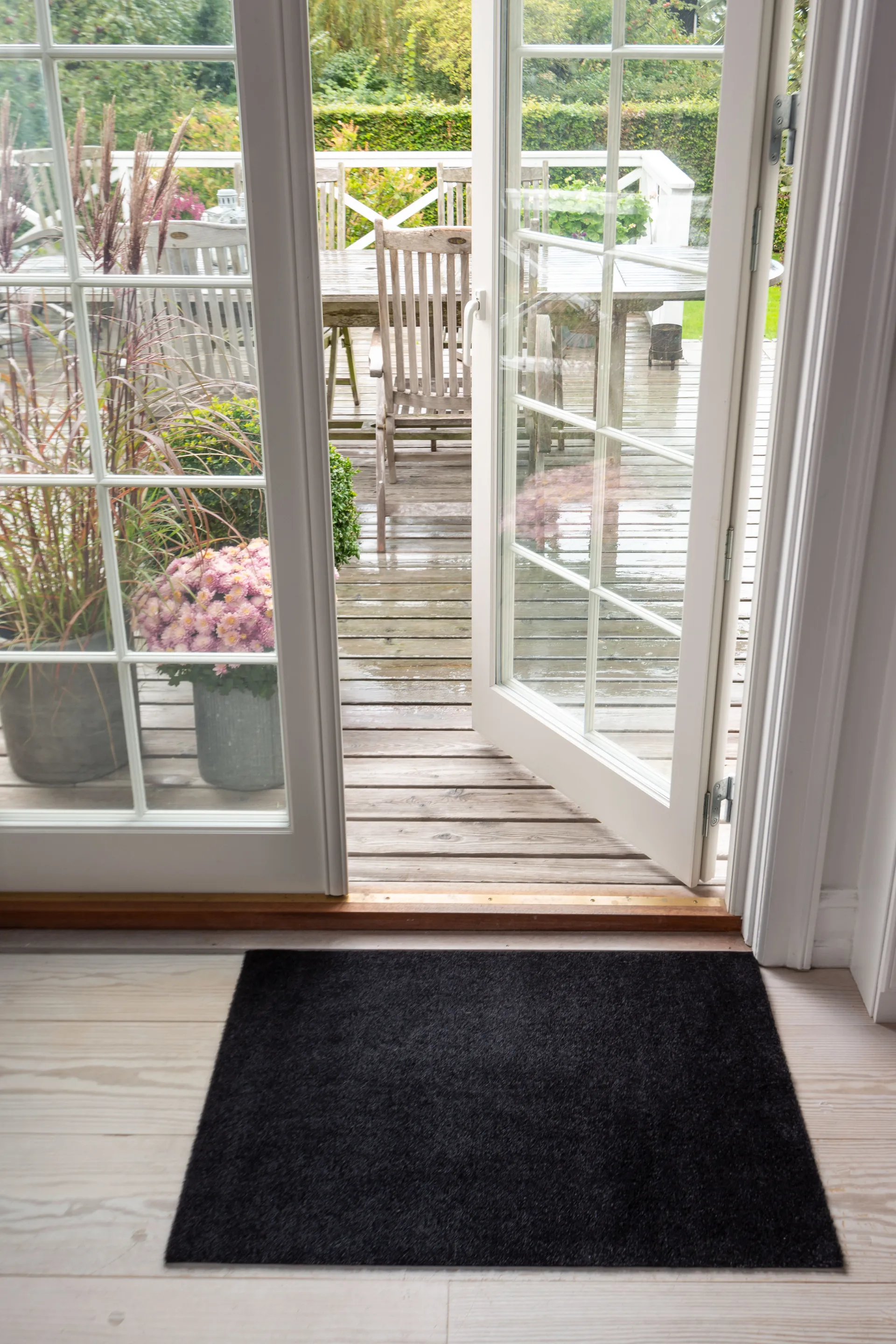 Unicolor dørmatte, Black, 60 x 90 cm tica copenhagen