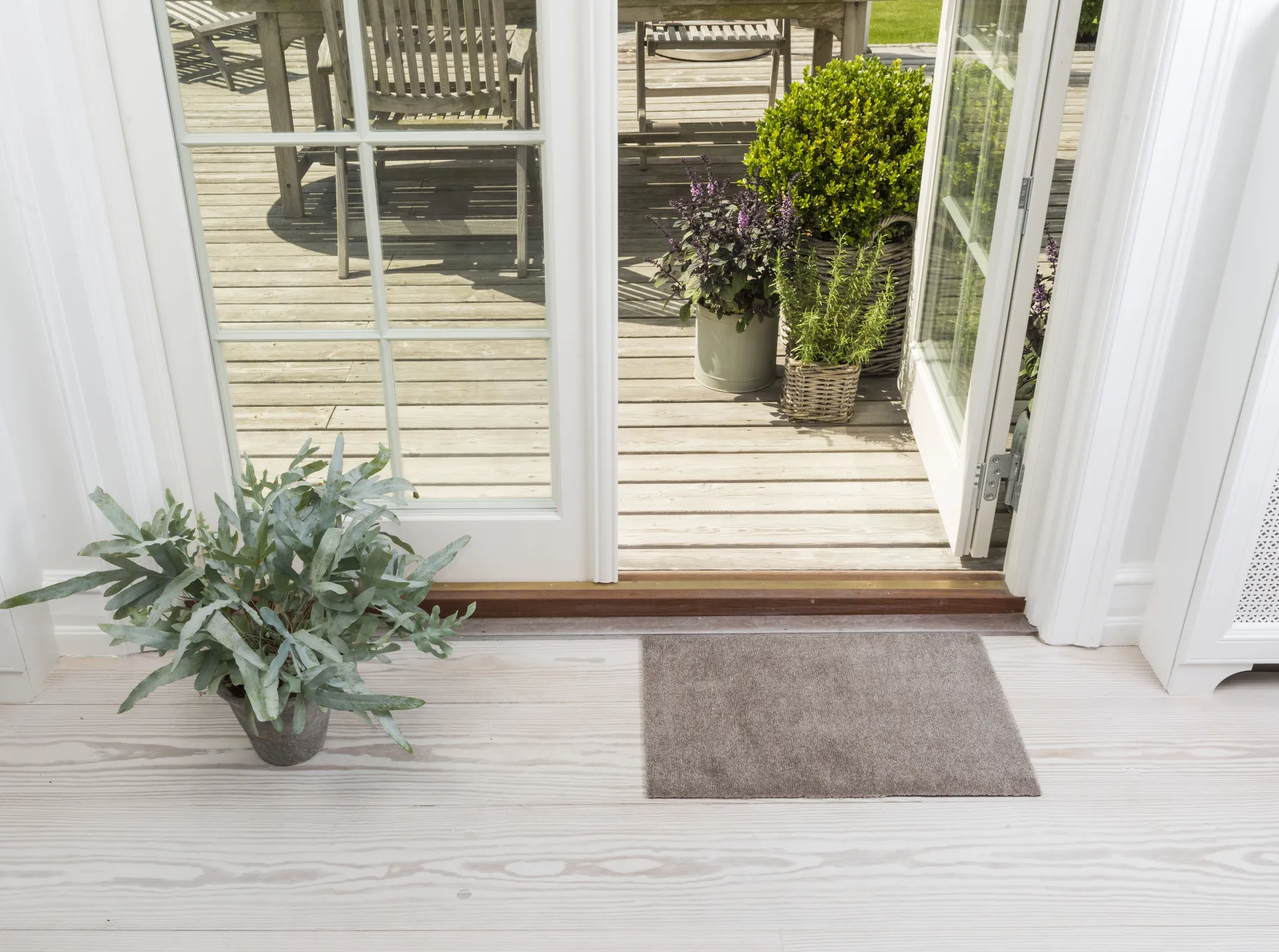 Unicolor dørmatte, Sand, 40 x 60 cm tica copenhagen