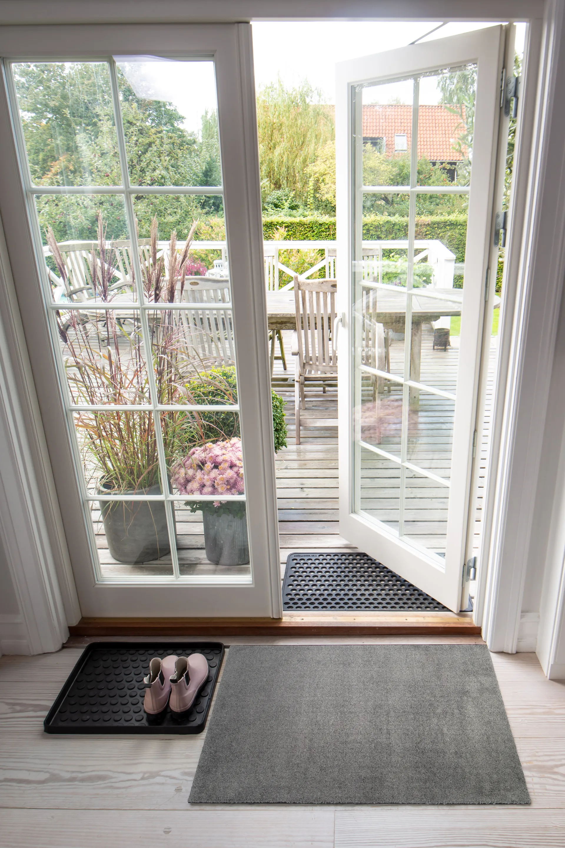 Unicolor dørmatte, Steel grey, 60 x 90 cm tica copenhagen