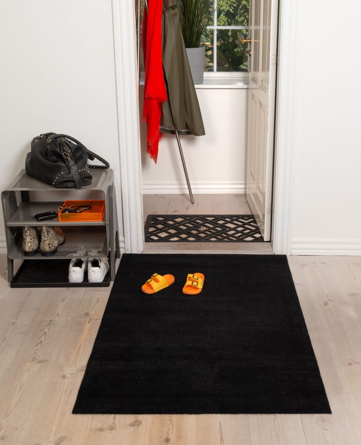 Unicolor entréteppe, Black, 90 x 130 cm tica copenhagen