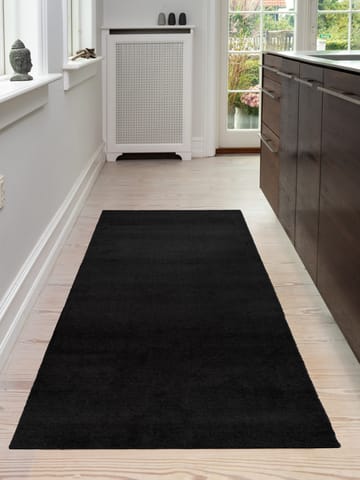 Unicolor entréteppe - Black, 90 x 200 cm - tica copenhagen
