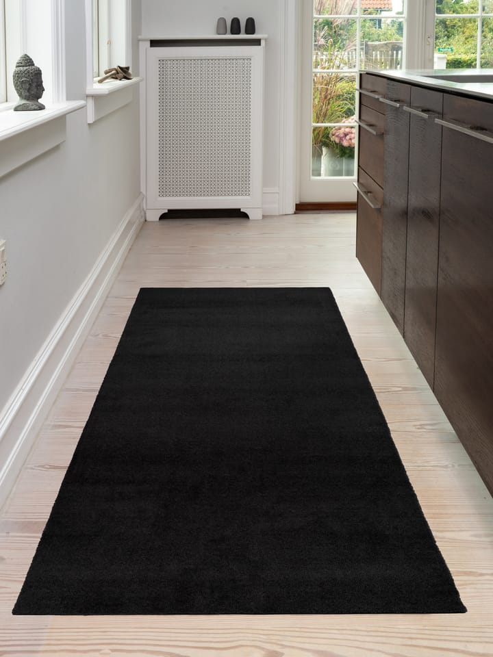 Unicolor entréteppe, Black, 90 x 200 cm tica copenhagen