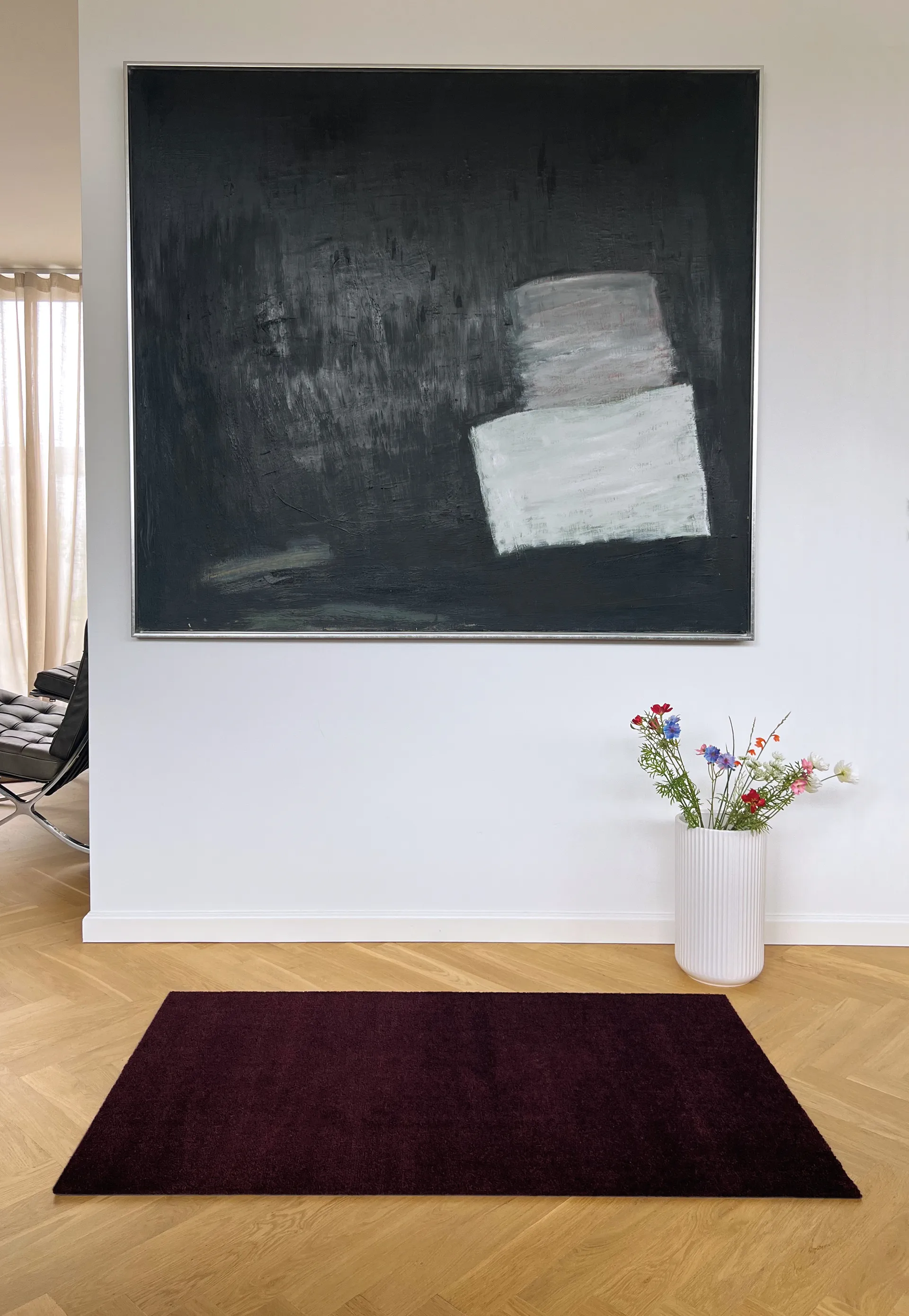 Unicolor entréteppe, Bordeaux, 90x130 cm tica copenhagen