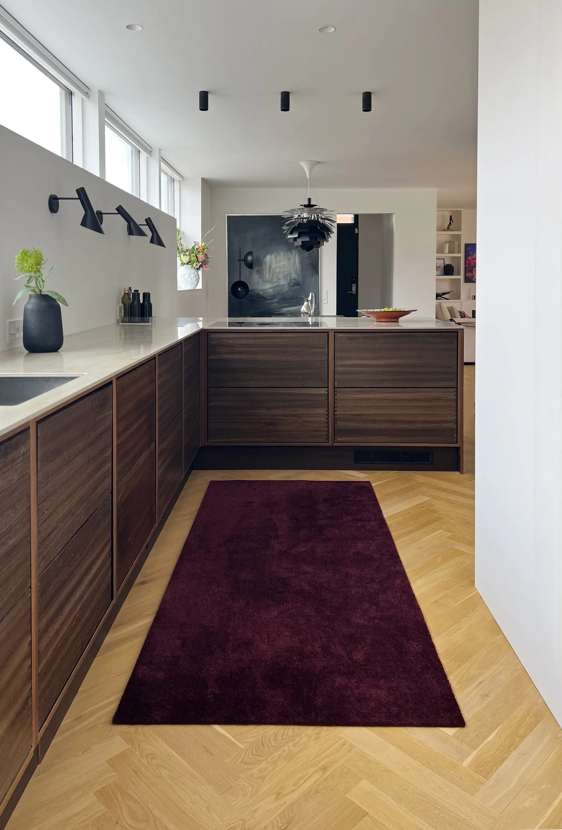 Unicolor entréteppe, Bordeaux, 90x200 cm tica copenhagen