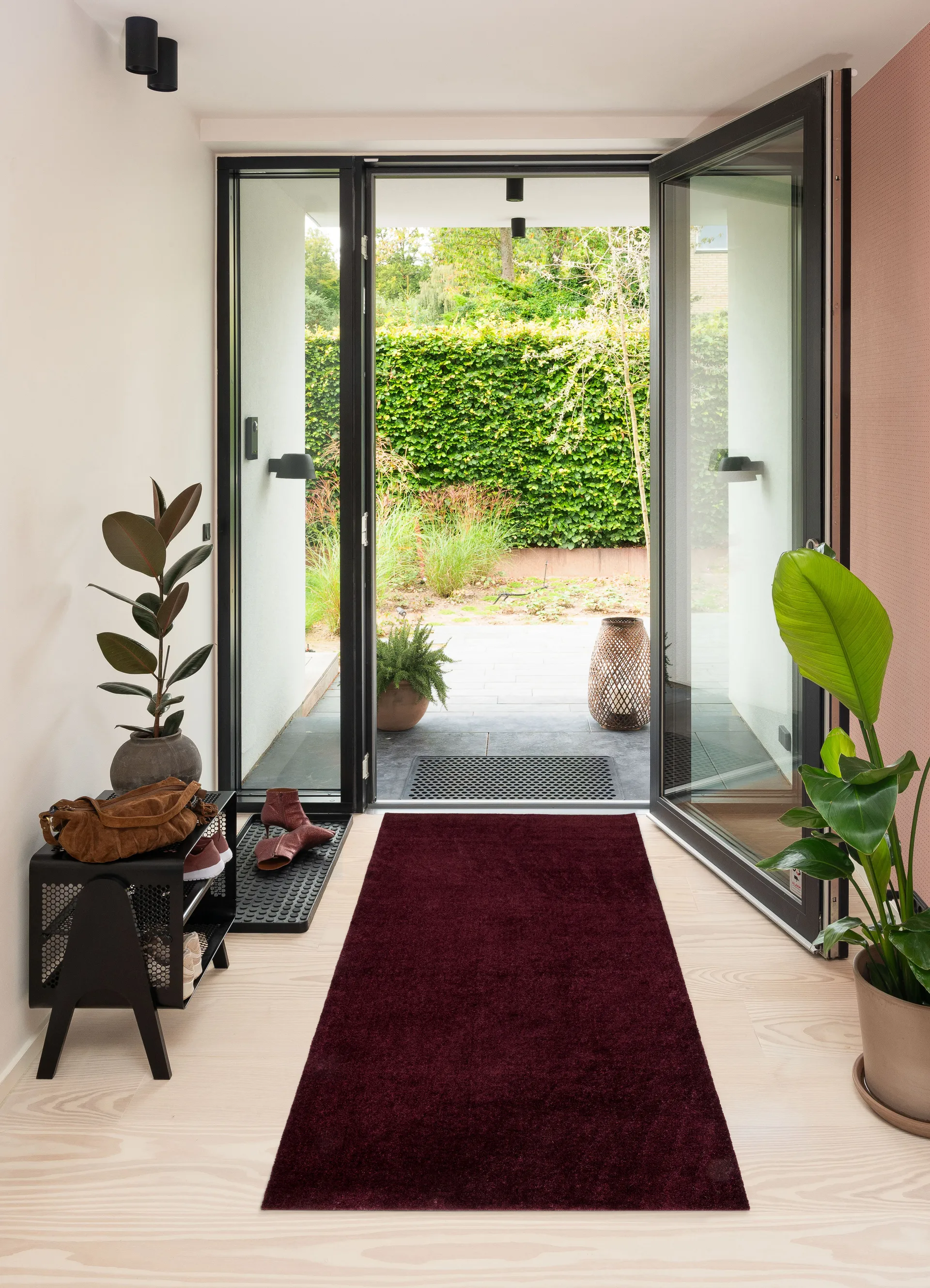 Unicolor entréteppe, Bordeaux, 90x200 cm tica copenhagen