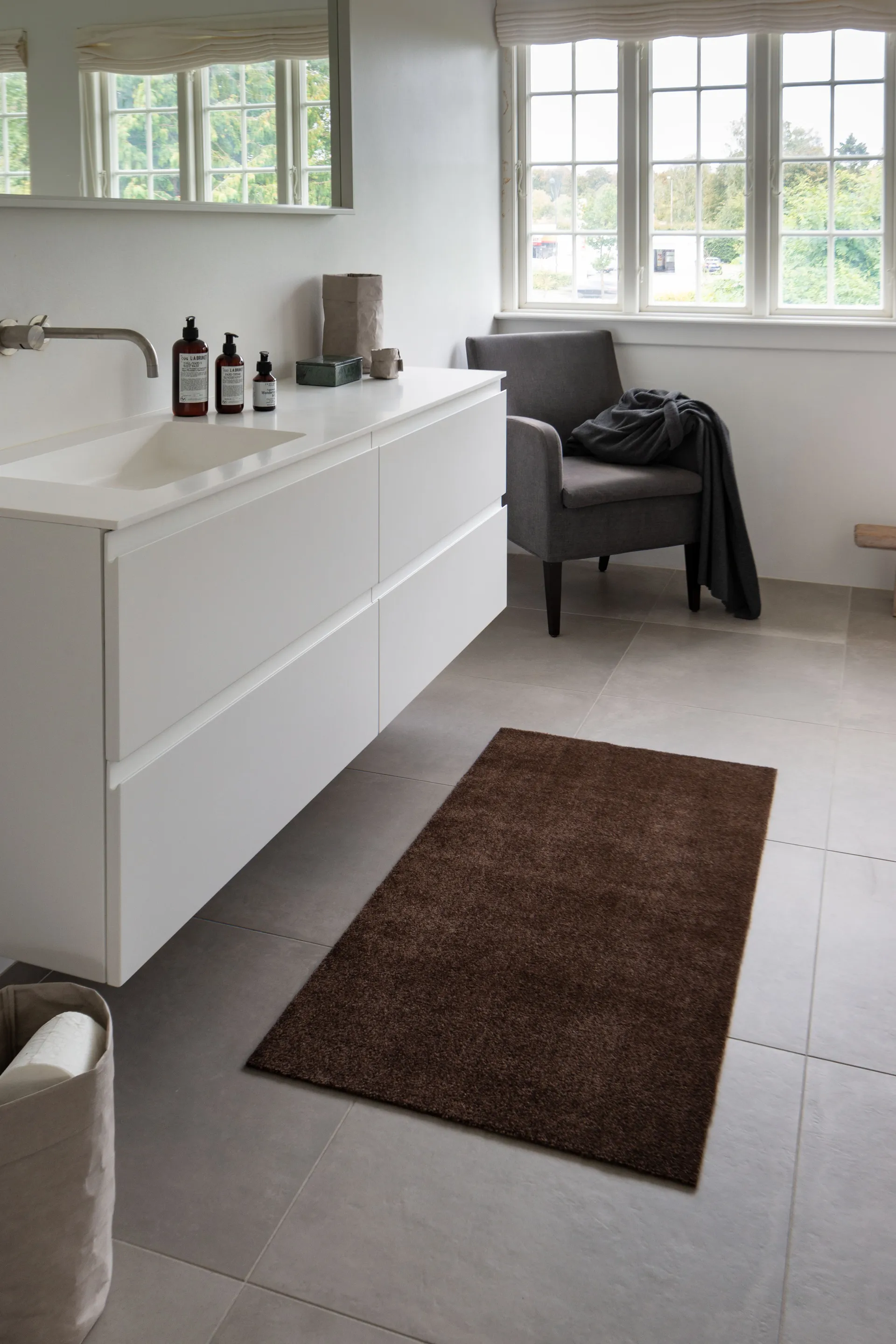 Unicolor entréteppe, Brown, 67 x 120 cm tica copenhagen