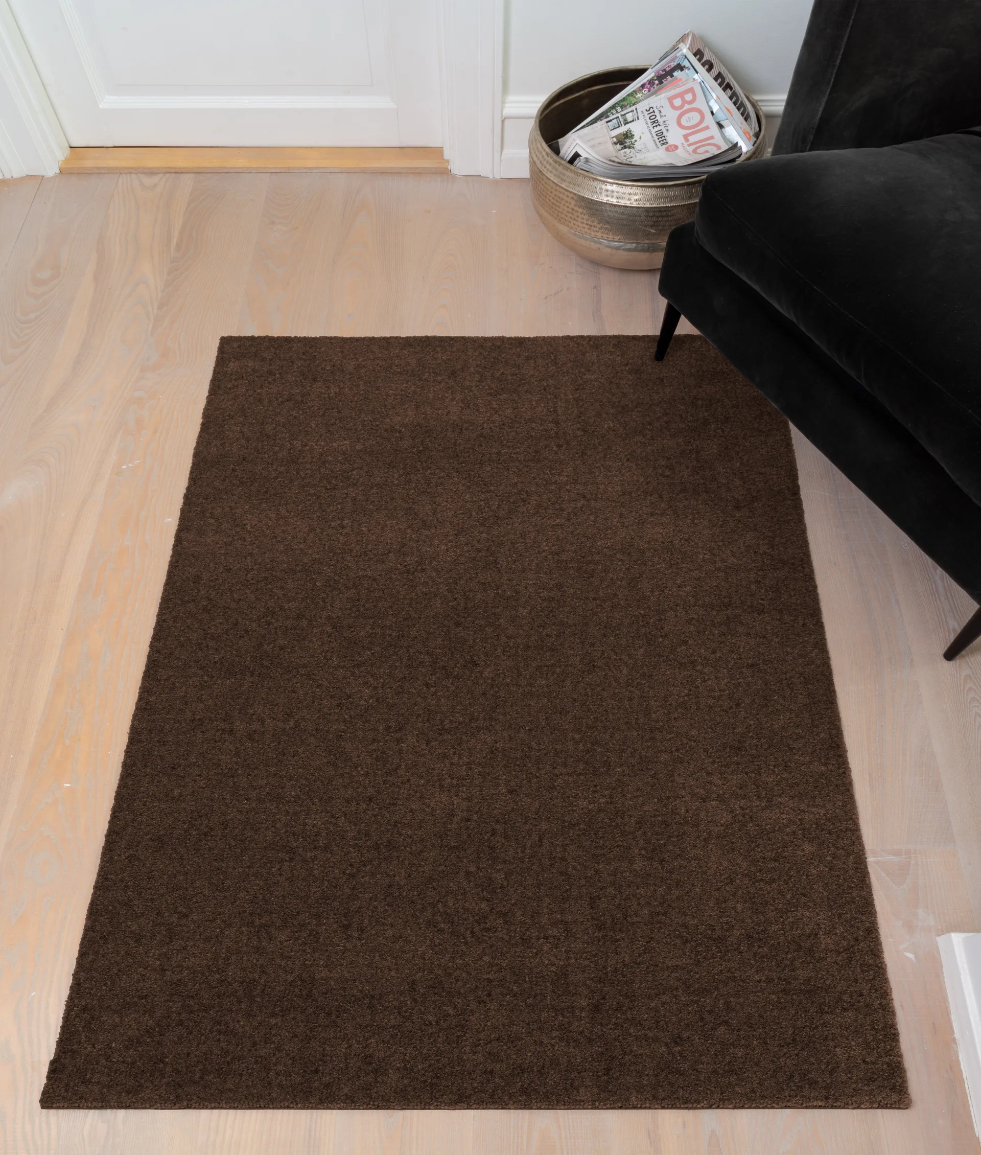 Unicolor entréteppe, Brown, 90 x 130 cm tica copenhagen