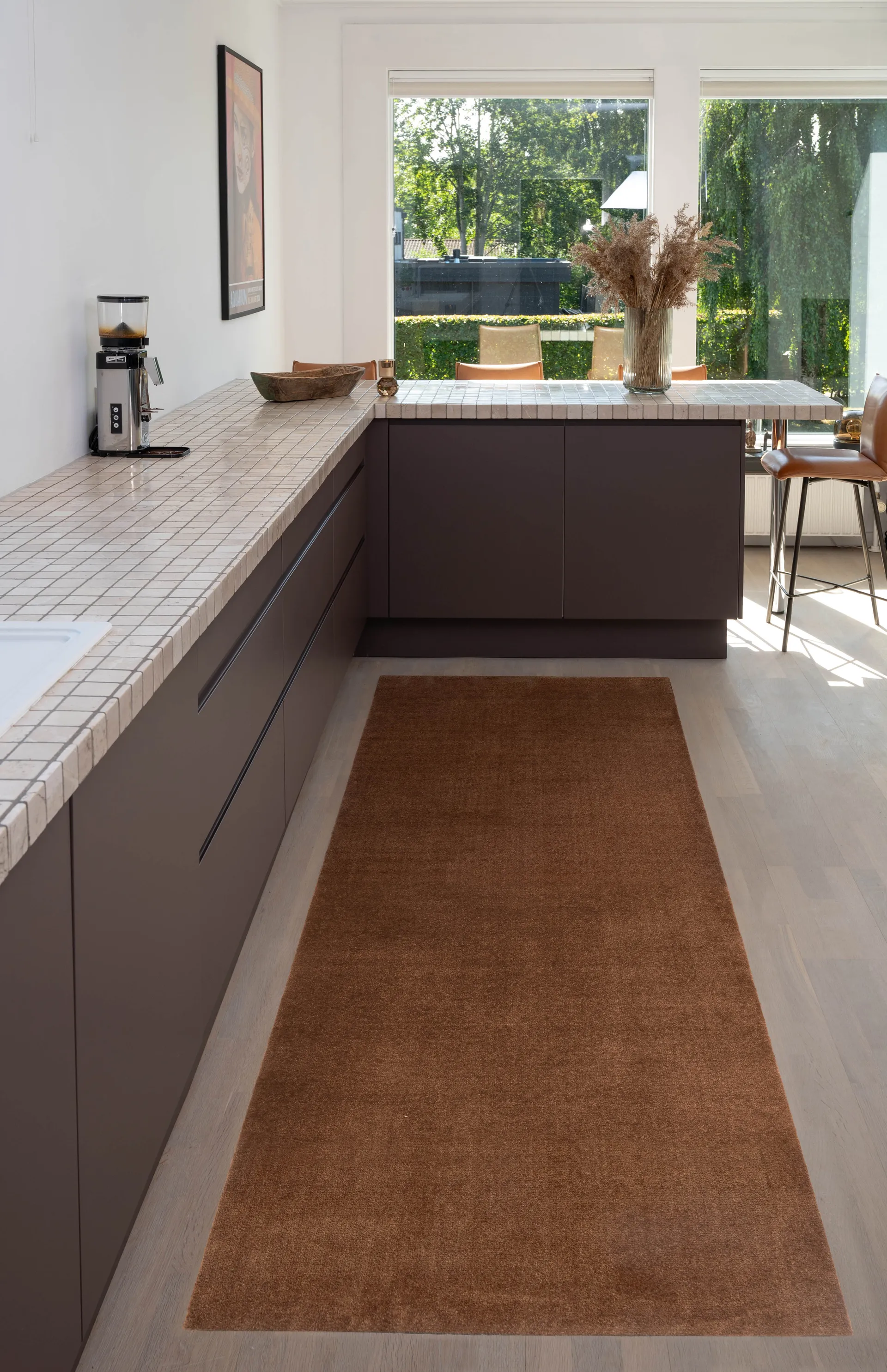 Unicolor entréteppe, Cognac, 100x300 cm tica copenhagen