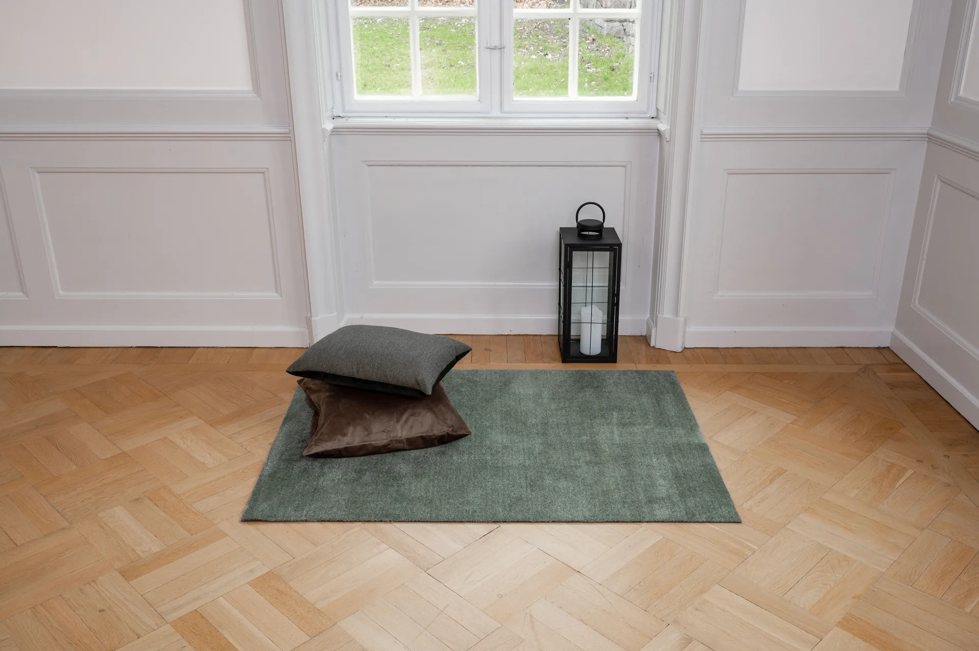 Unicolor entréteppe, Dusty green, 90 x 130 cm tica copenhagen
