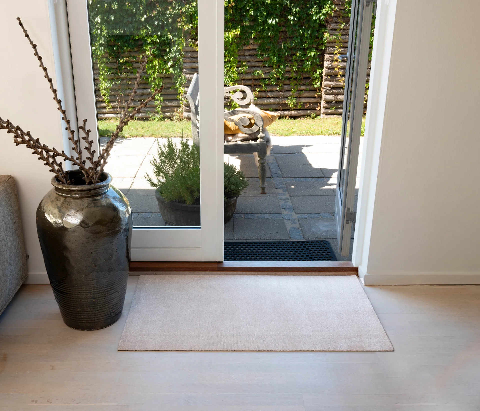 Unicolor entréteppe, Ivory, 67 x 120 cm tica copenhagen