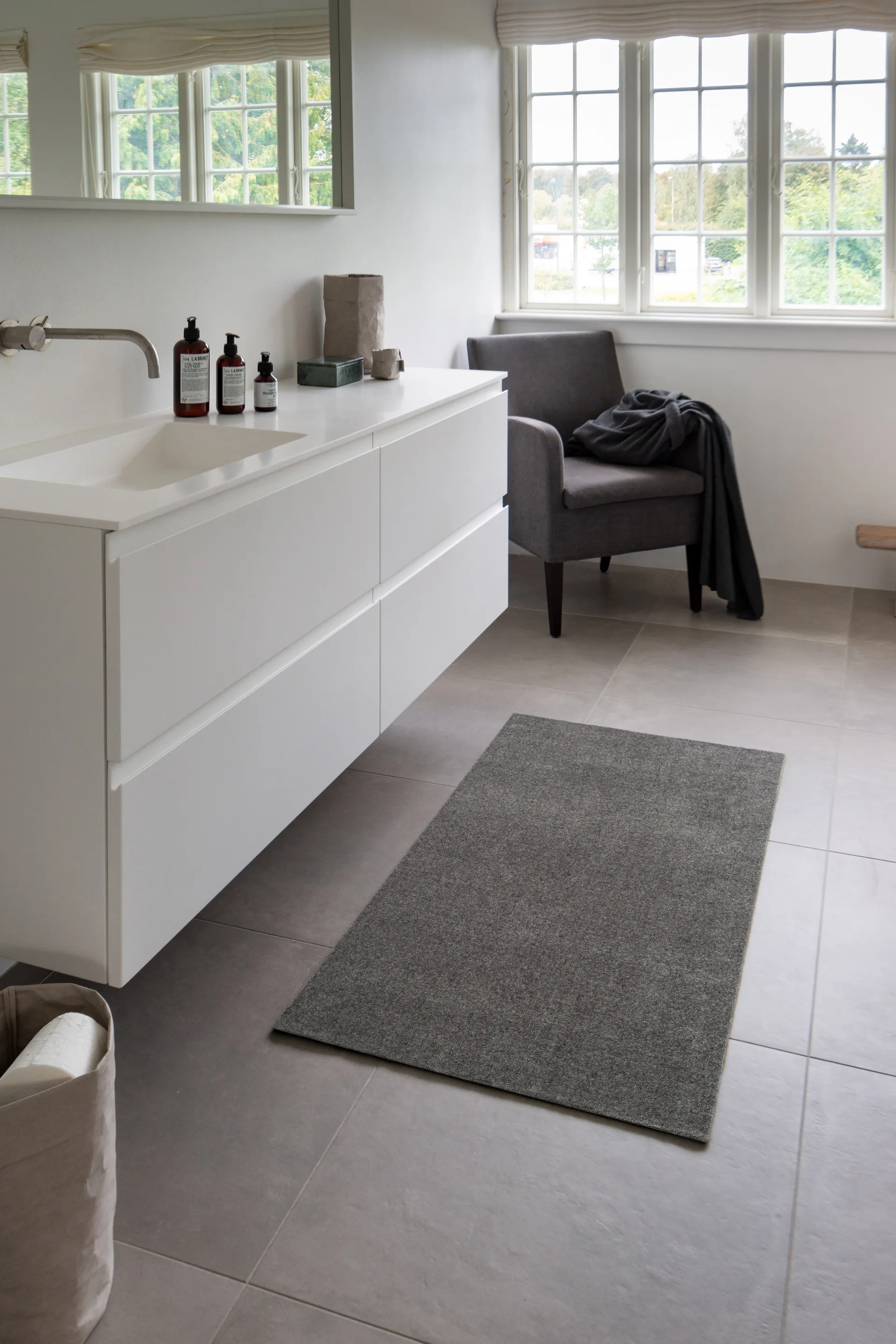 Unicolor entréteppe, Steel grey, 67 x 120 cm tica copenhagen