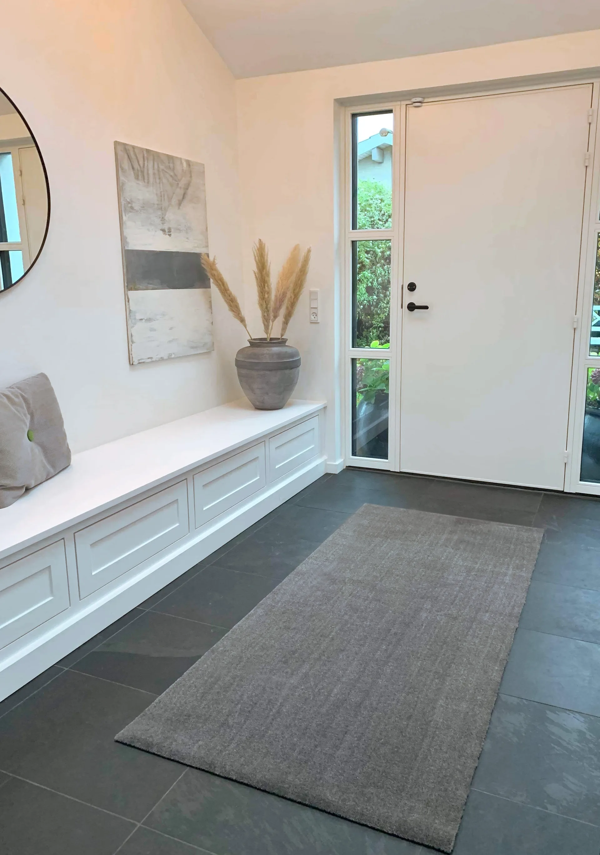 Unicolor entréteppe, Steel grey, 90 x 200 cm tica copenhagen