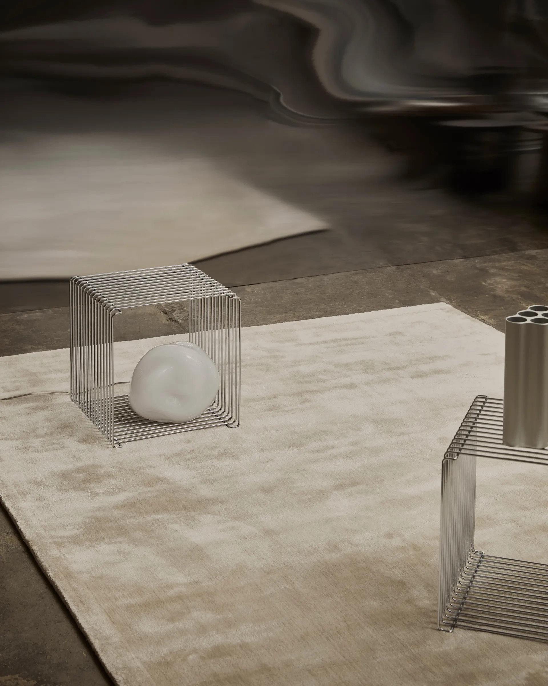 Backfjall viskoseteppe 170x240 cm, Offwhite Tinted