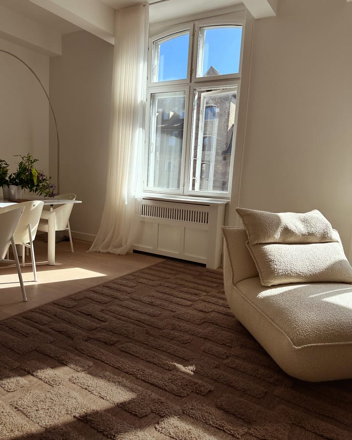 Bielke ullmatte 200x300 cm, Dark beige Tinted