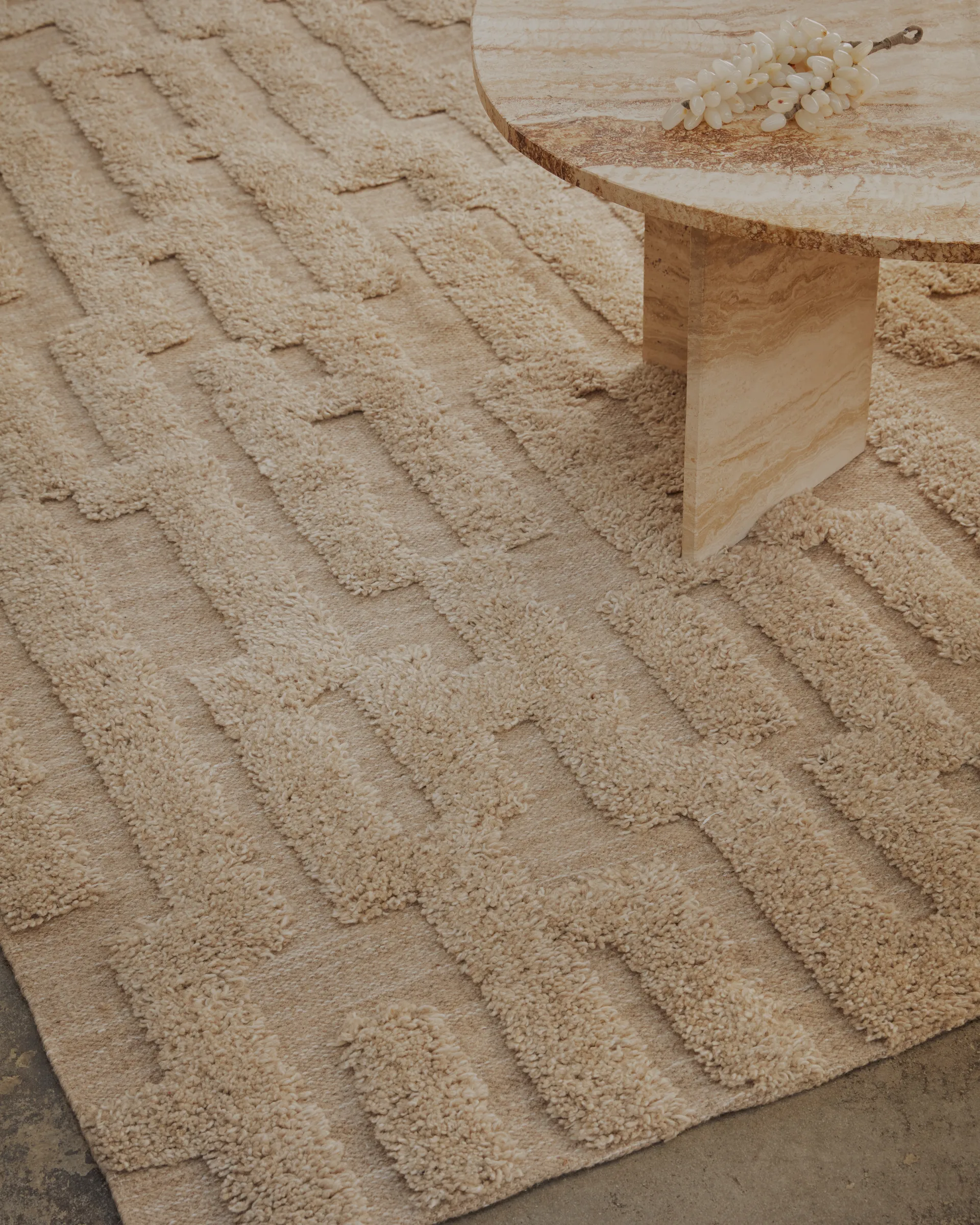 Bielke ullteppe 200x300 cm, Beige-melange Tinted