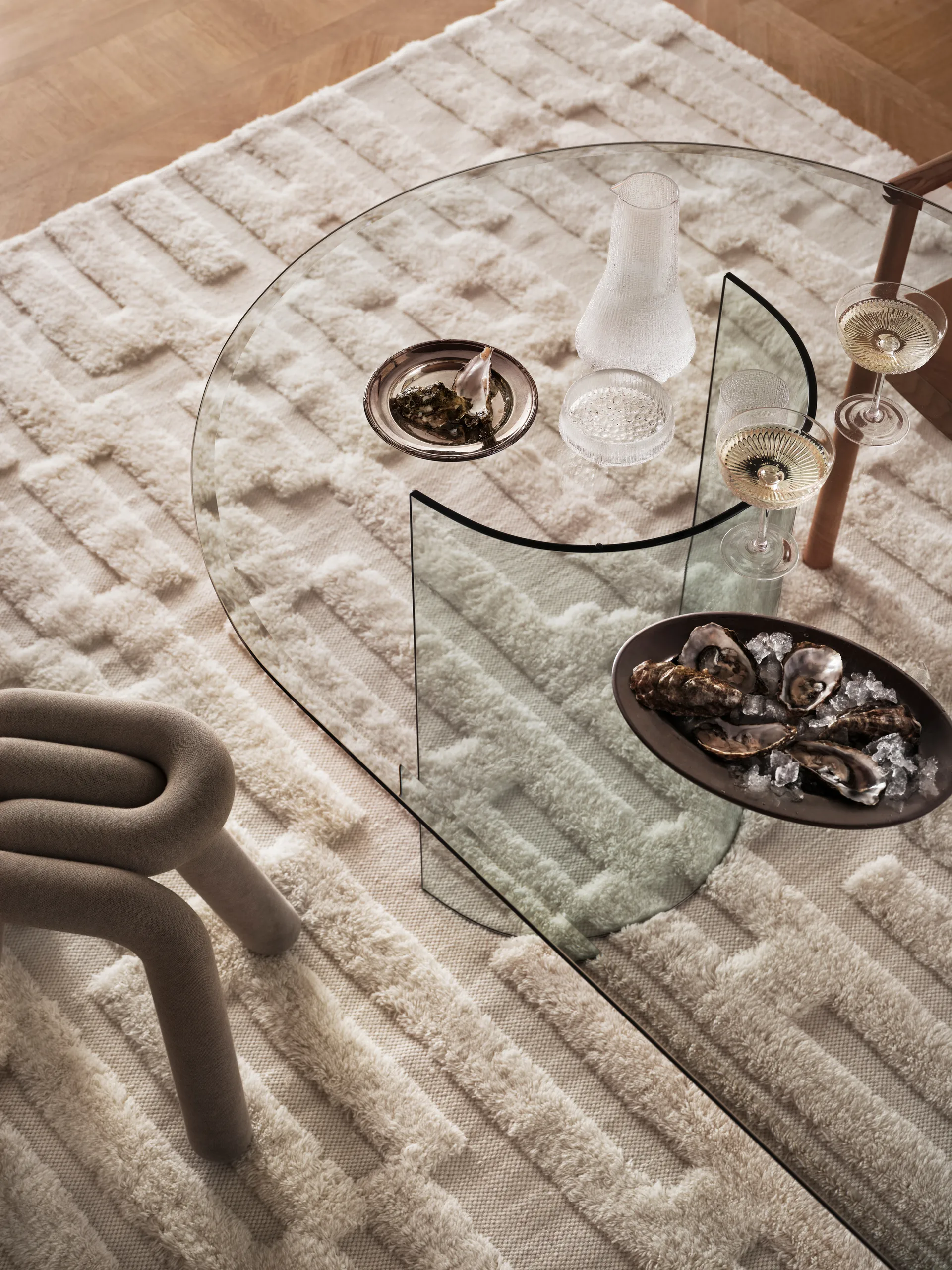 Bielke ullteppe 200x300 cm, Offwhite Tinted