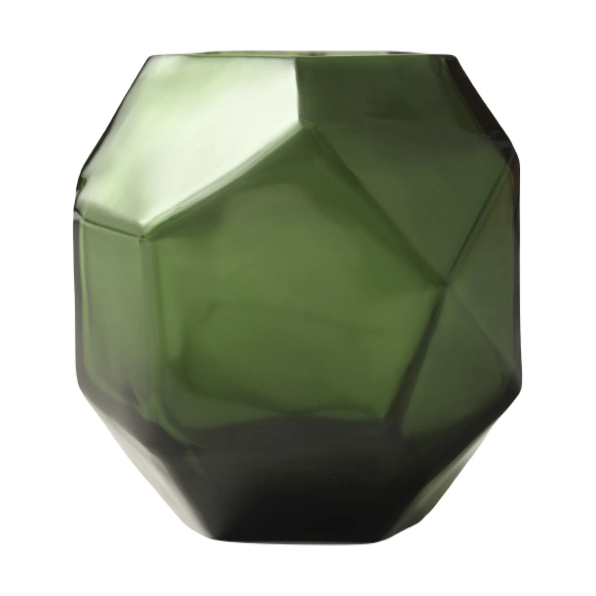 Bjork telysestake Ø9x10 cm, Green Tinted