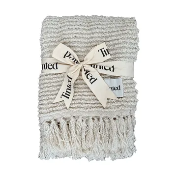 Janzen bouclé-pledd - Solid off white-natural, 130×170 cm - Tinted