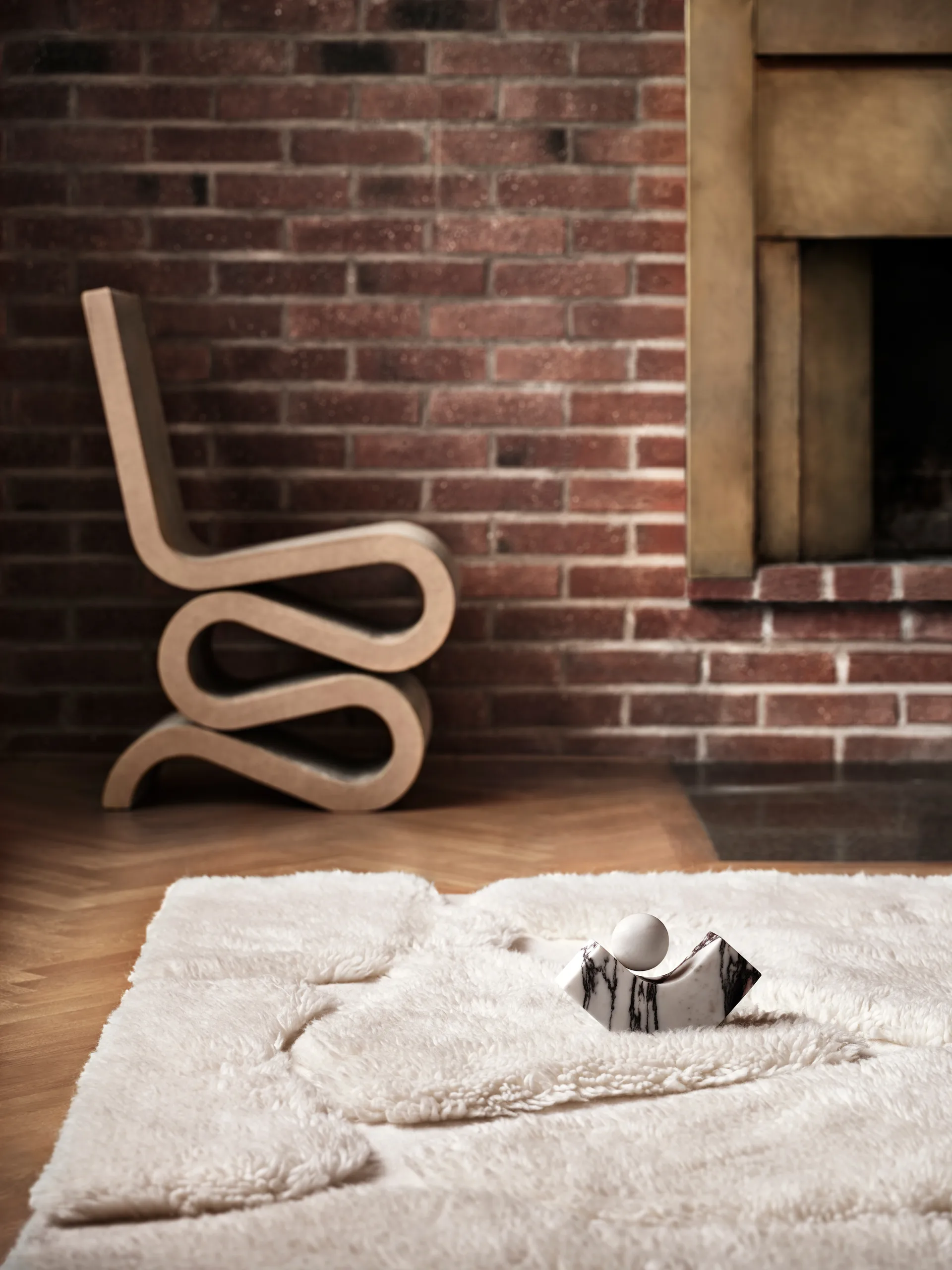 Kullin ullteppe 170x240 cm, Offwhite Tinted