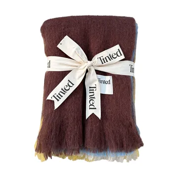 Lovstrand ullpledd 130x170 cm - Brown-multi - Tinted