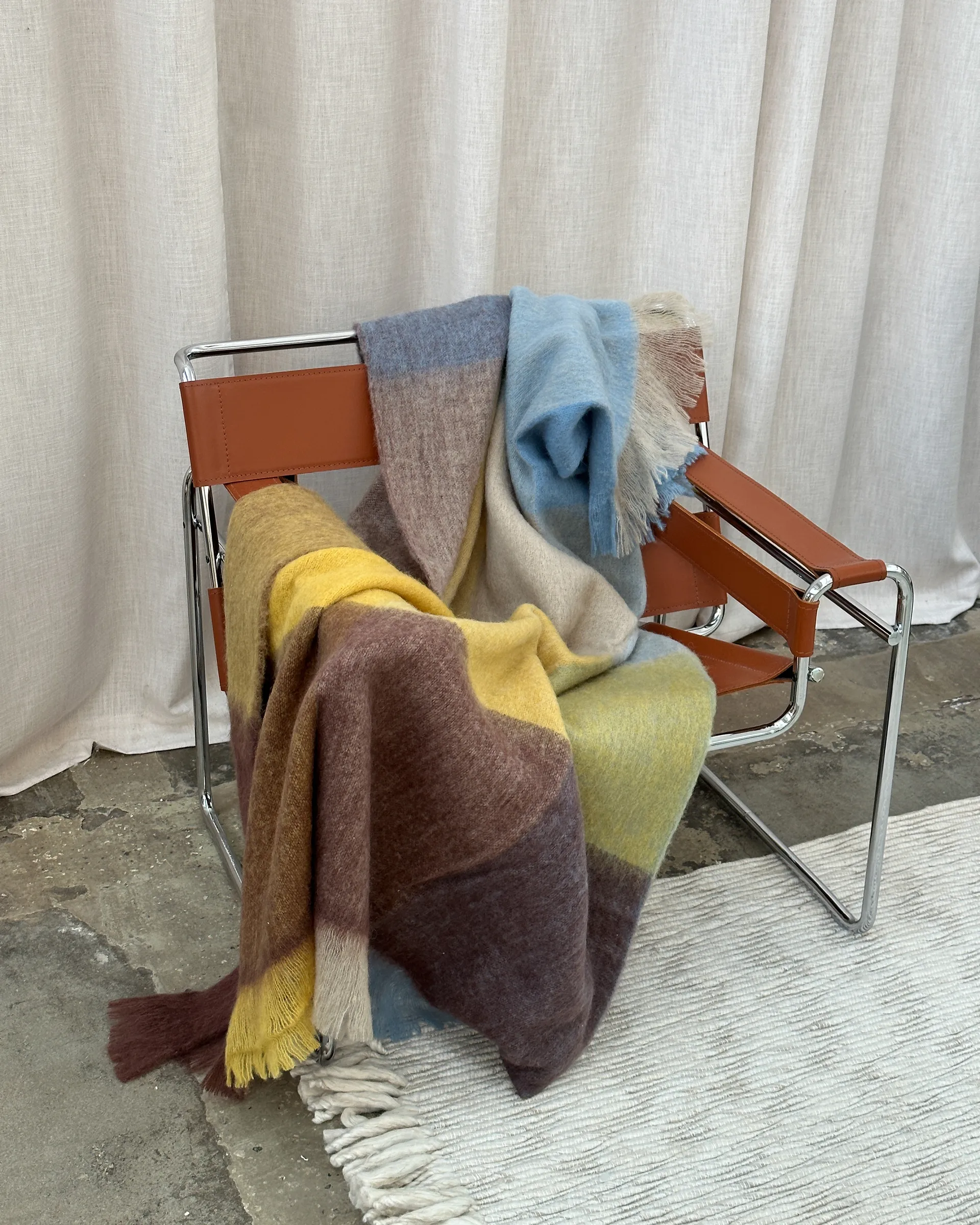 Lovstrand ullpledd 130x170 cm, Brown-multi Tinted