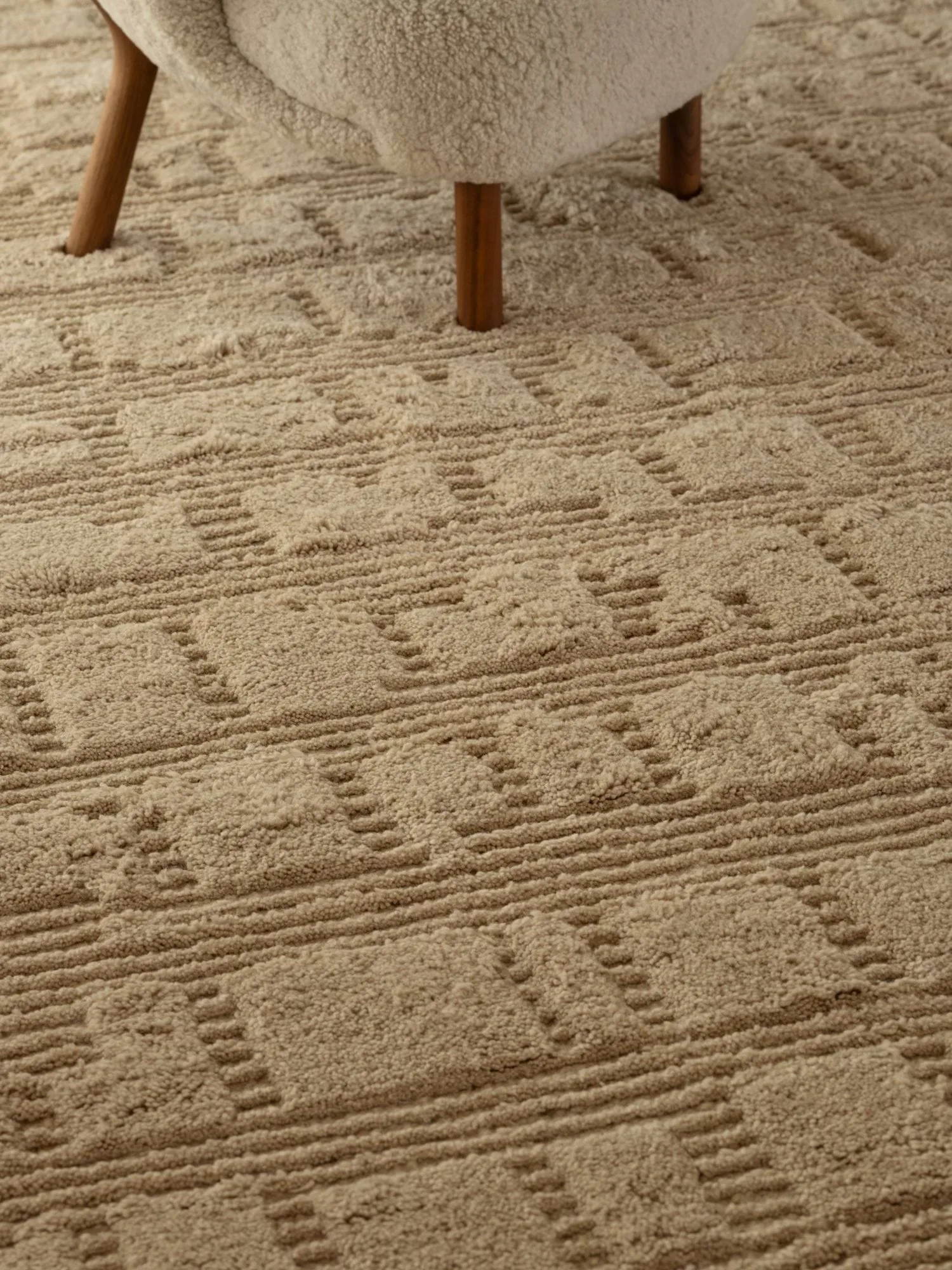 Lydahl ullteppe, Beige, 200x300 cm Tinted
