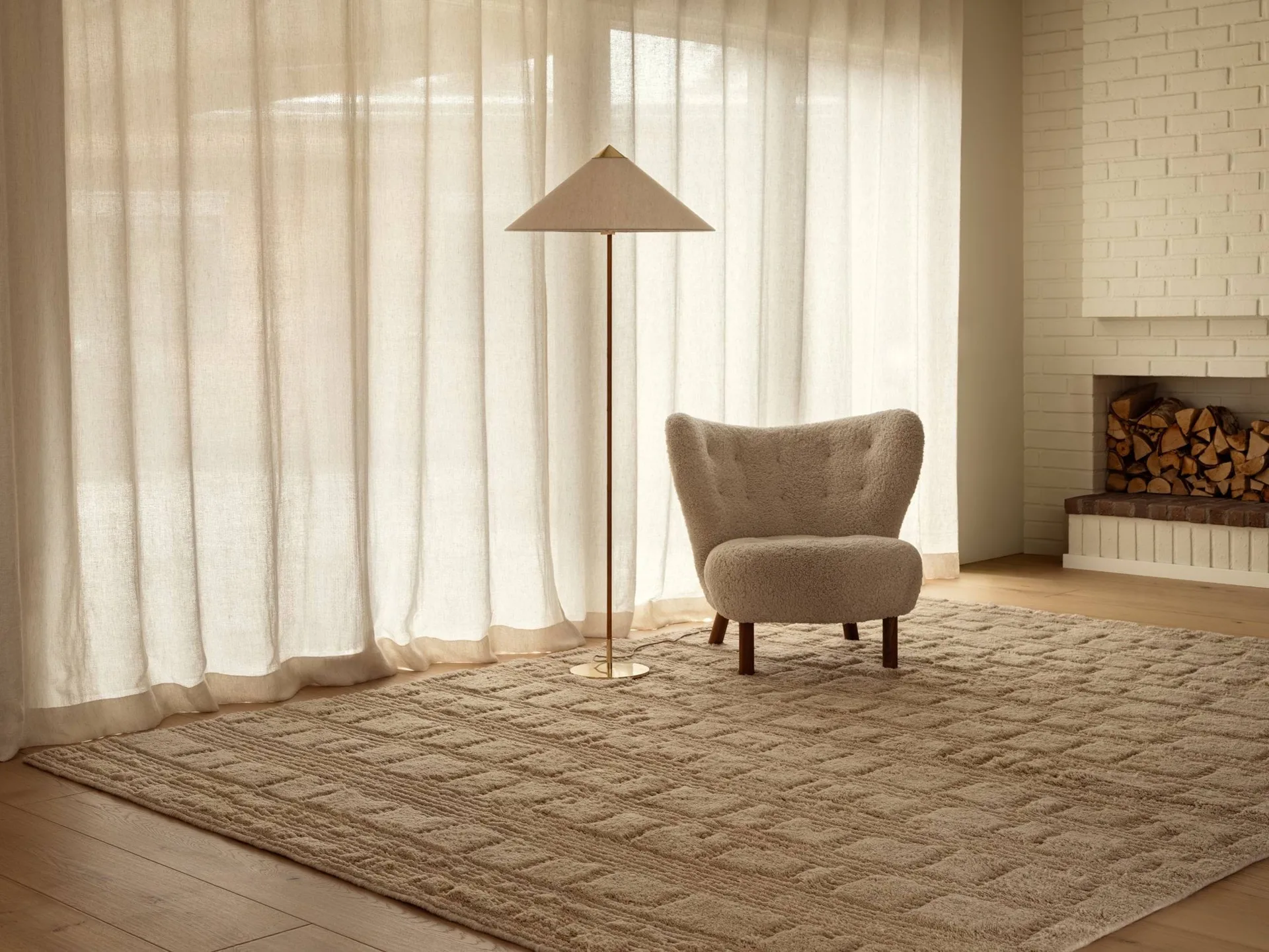 Lydahl ullteppe, Beige, 200x300 cm Tinted