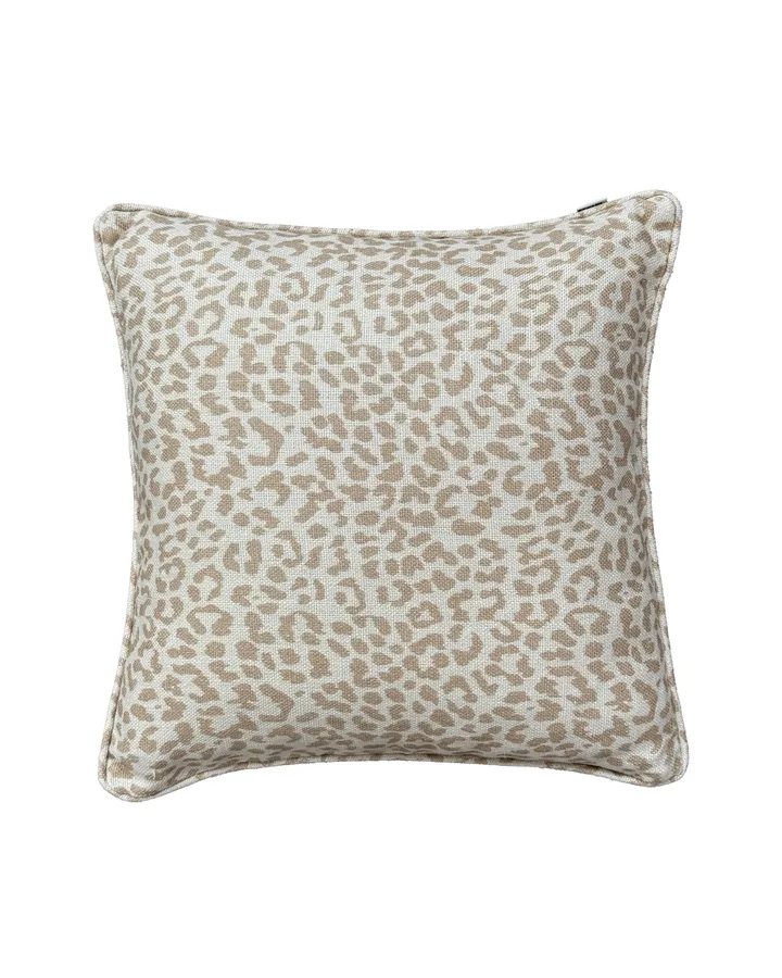 Norell pyntepute - Leopard beige-off white, 50x50 cm - Tinted