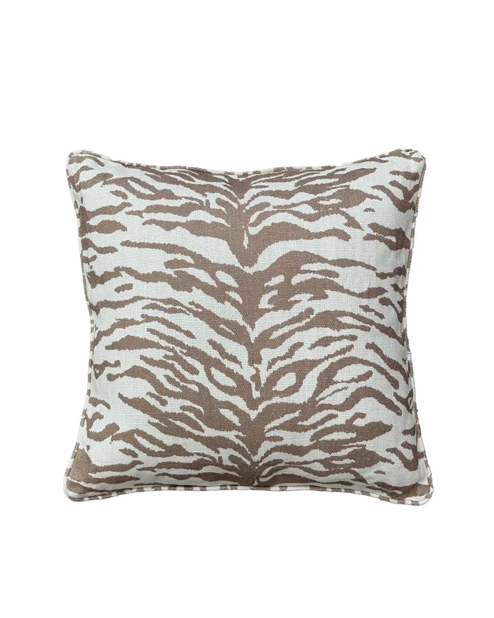 Norell pyntepute - Tiger beige-off white, 50x50 cm - Tinted