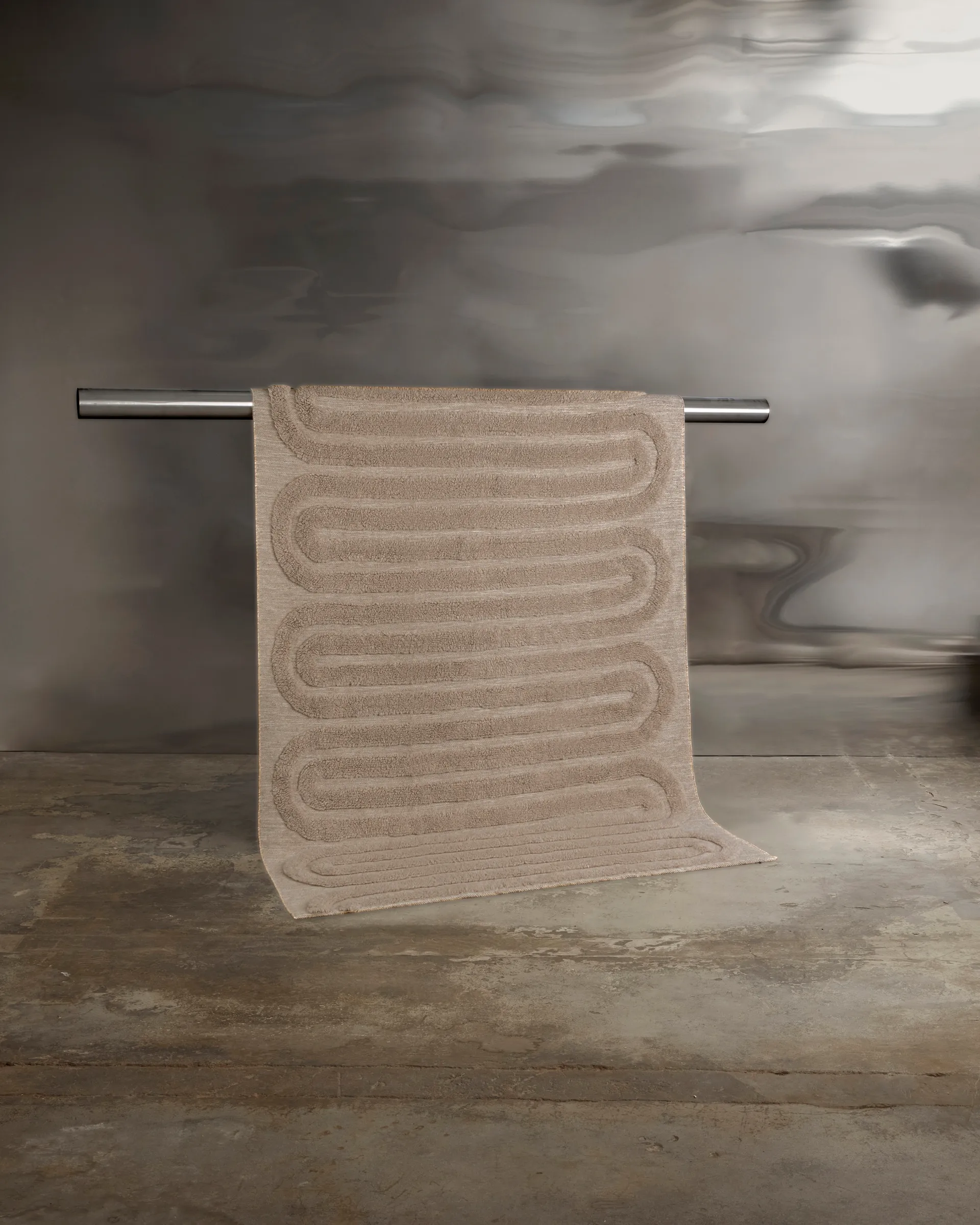 Riklund ullteppe 190x290 cm, Beige-melange Tinted